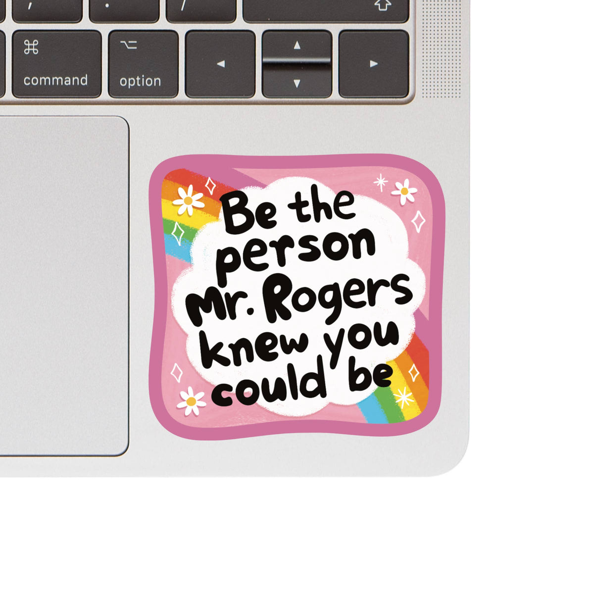 Laptop with a sticker that says &