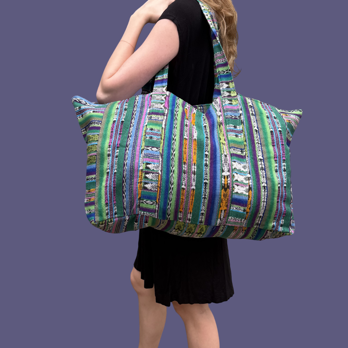 Oversized Corte Beach Tote | Handwoven Guatemalan Pool Bag