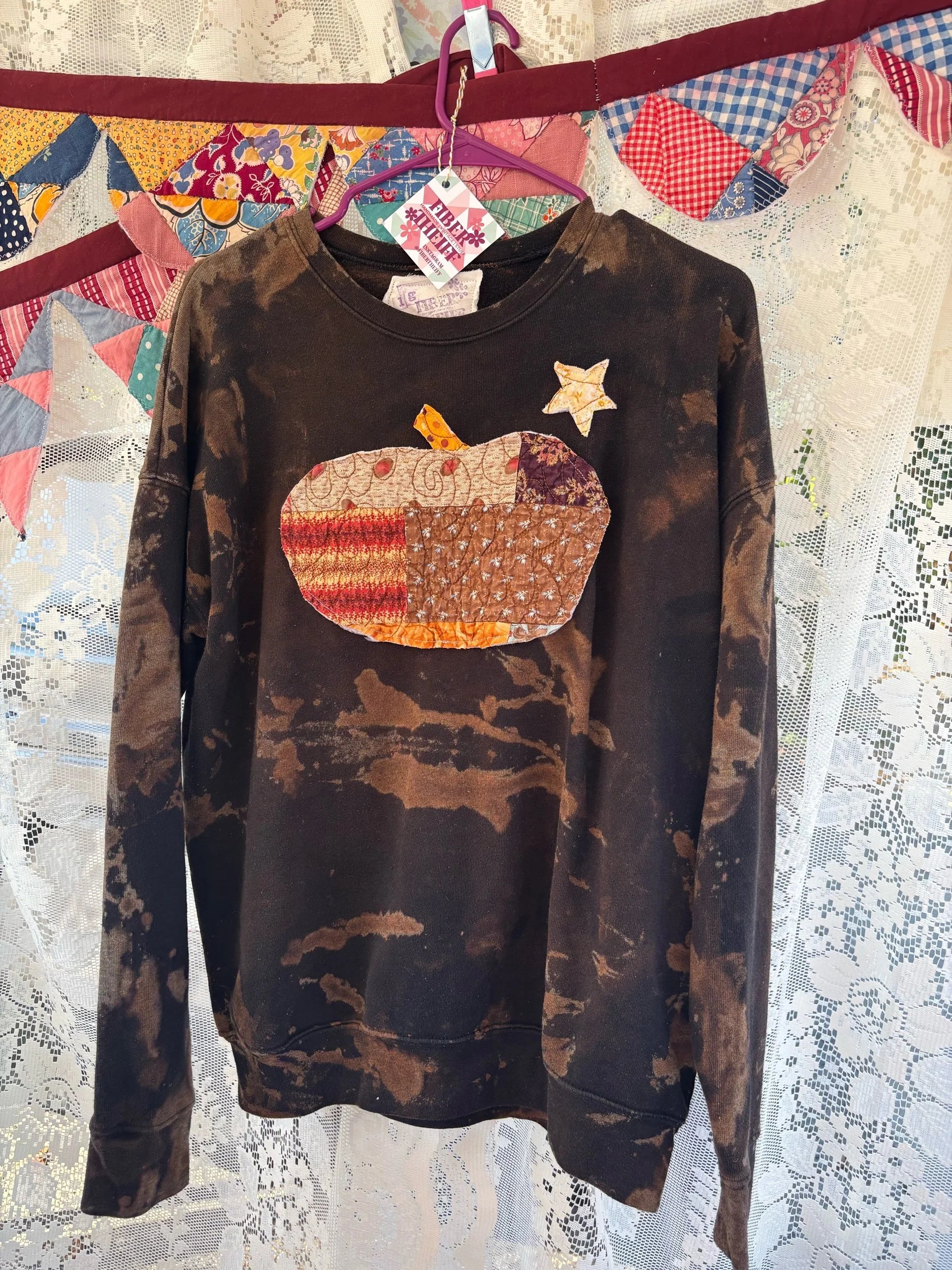 Upcycled fall sweatshirt