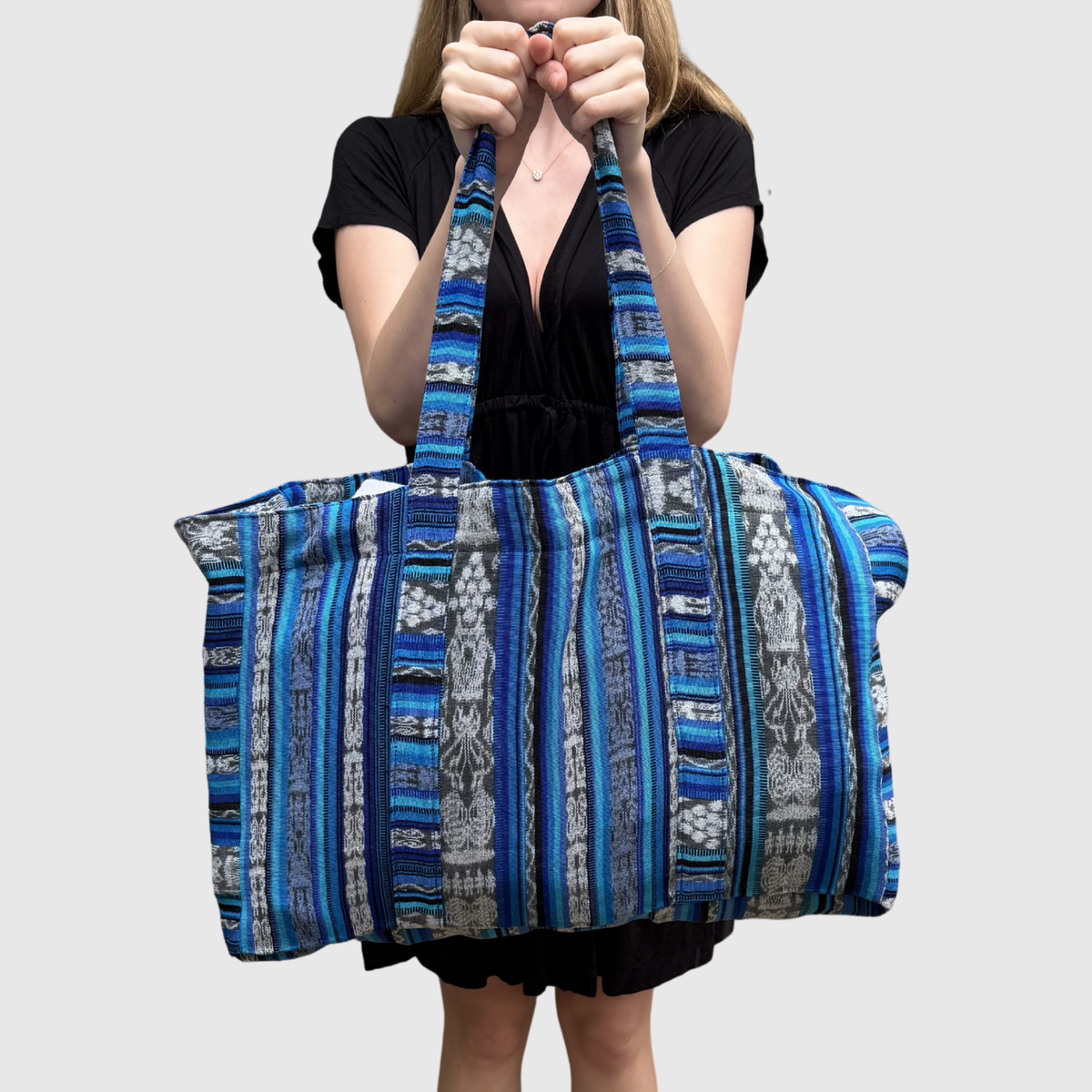Oversized Corte Beach Tote | Handwoven Guatemalan Pool Bag