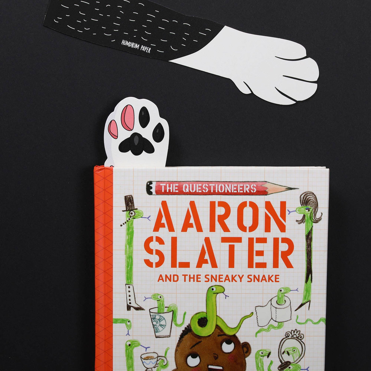 Tuxedo Cat Paw Bookmark | Die-Cut Cat Bookmark