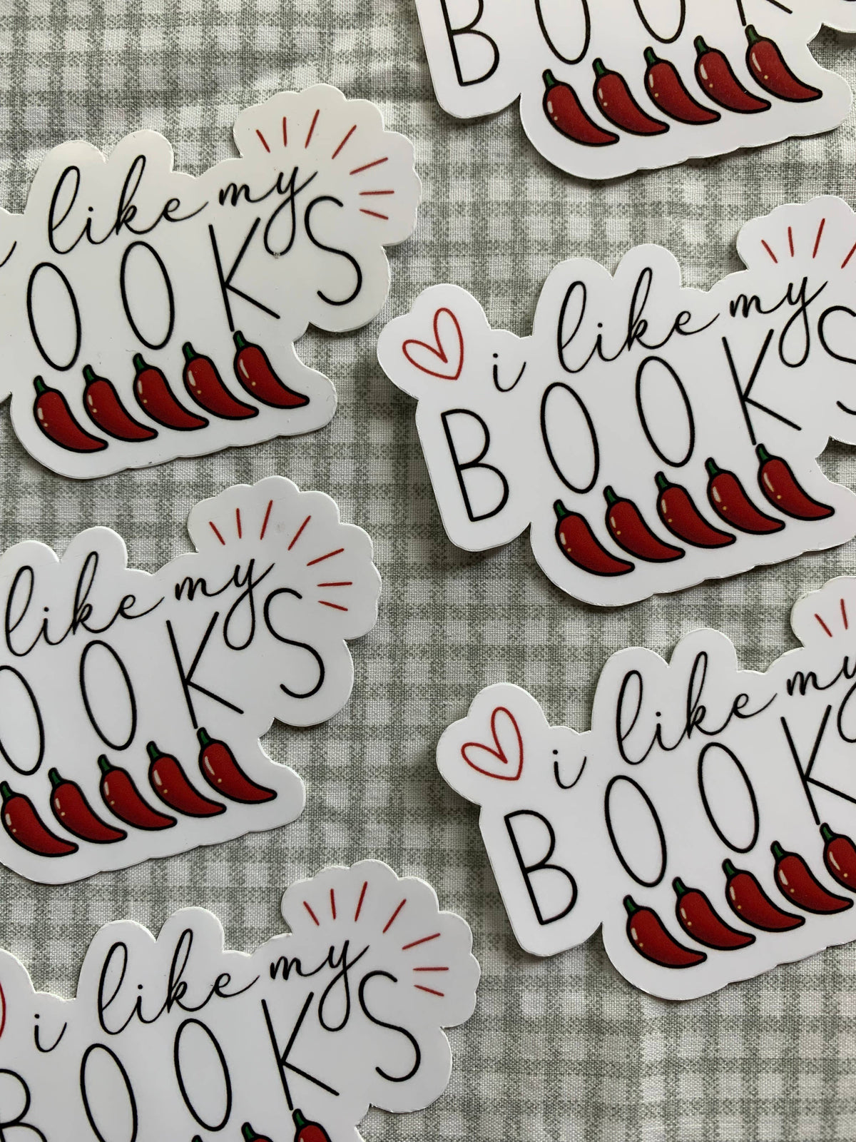I Like My Books Spicy Sticker | Funny Romance Reader Sticker