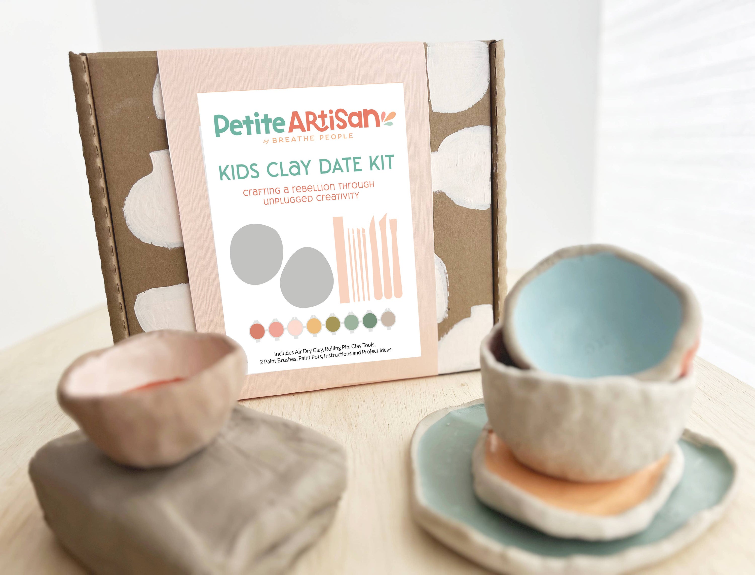 Breathe People - Kids Deluxe Clay Date Activity Kit- Clay Kit for Two