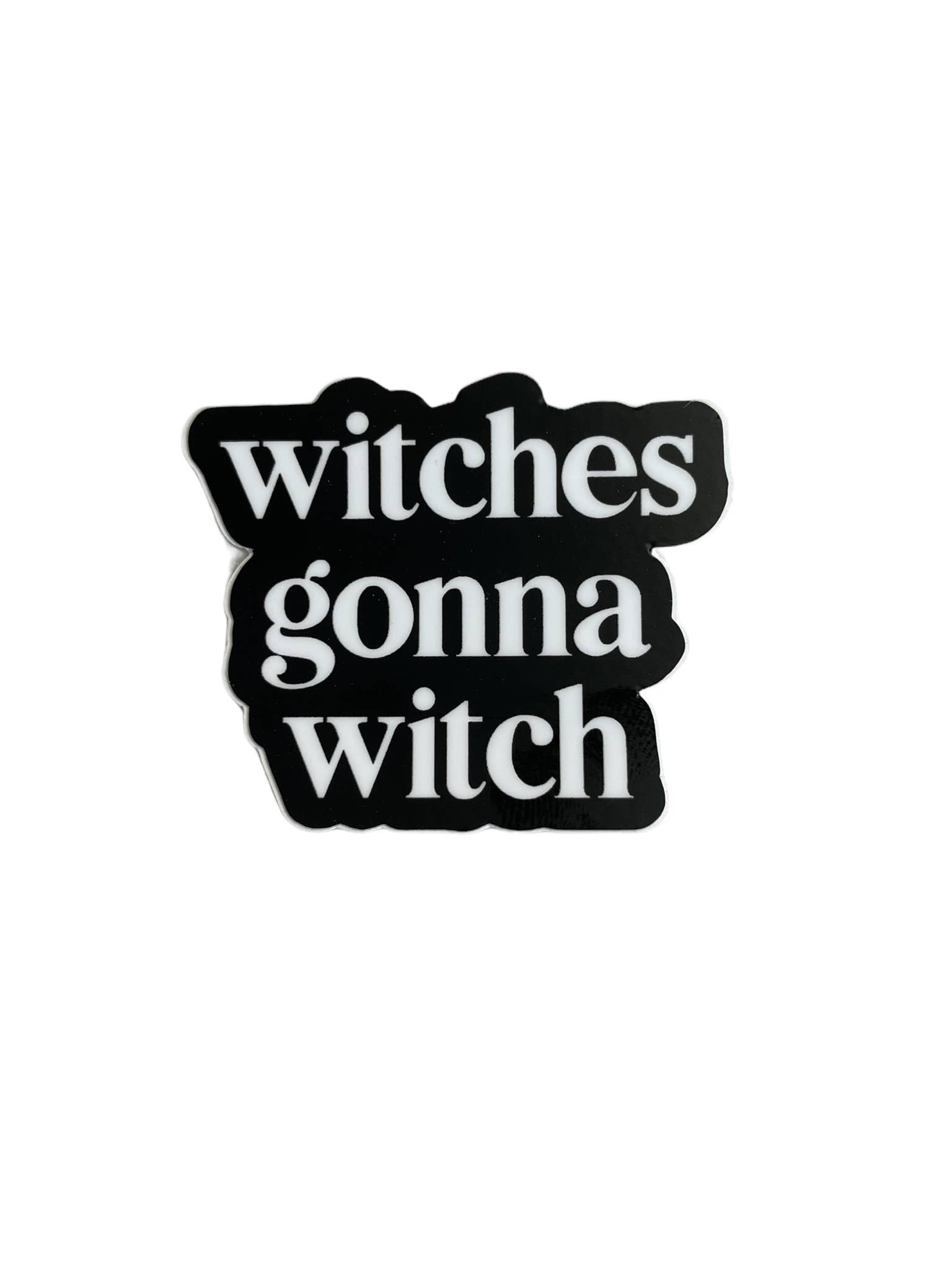 Black and white sticker with &