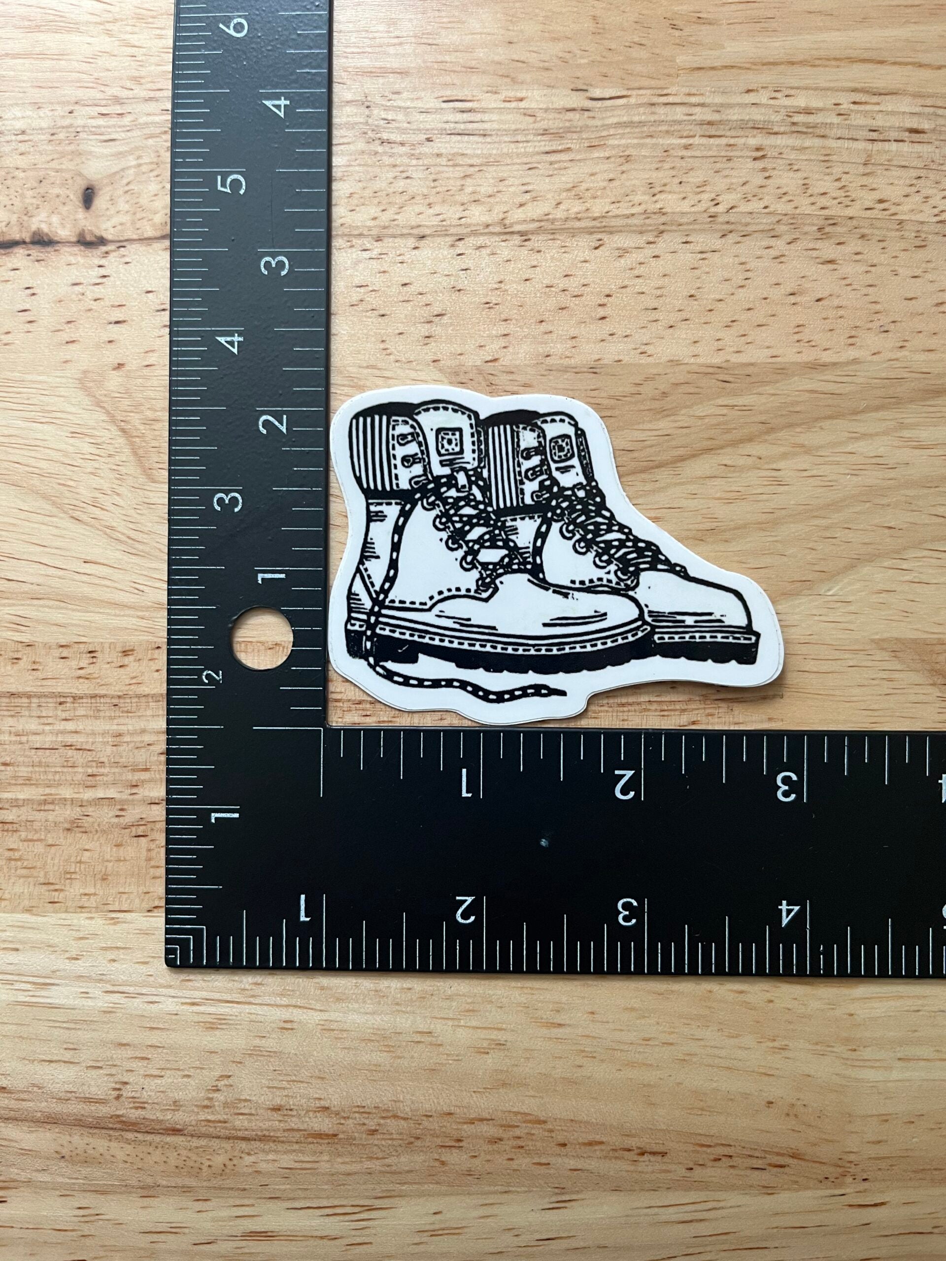 Hiking Boots Sticker - weatherproof adhesive, UV protective laminate