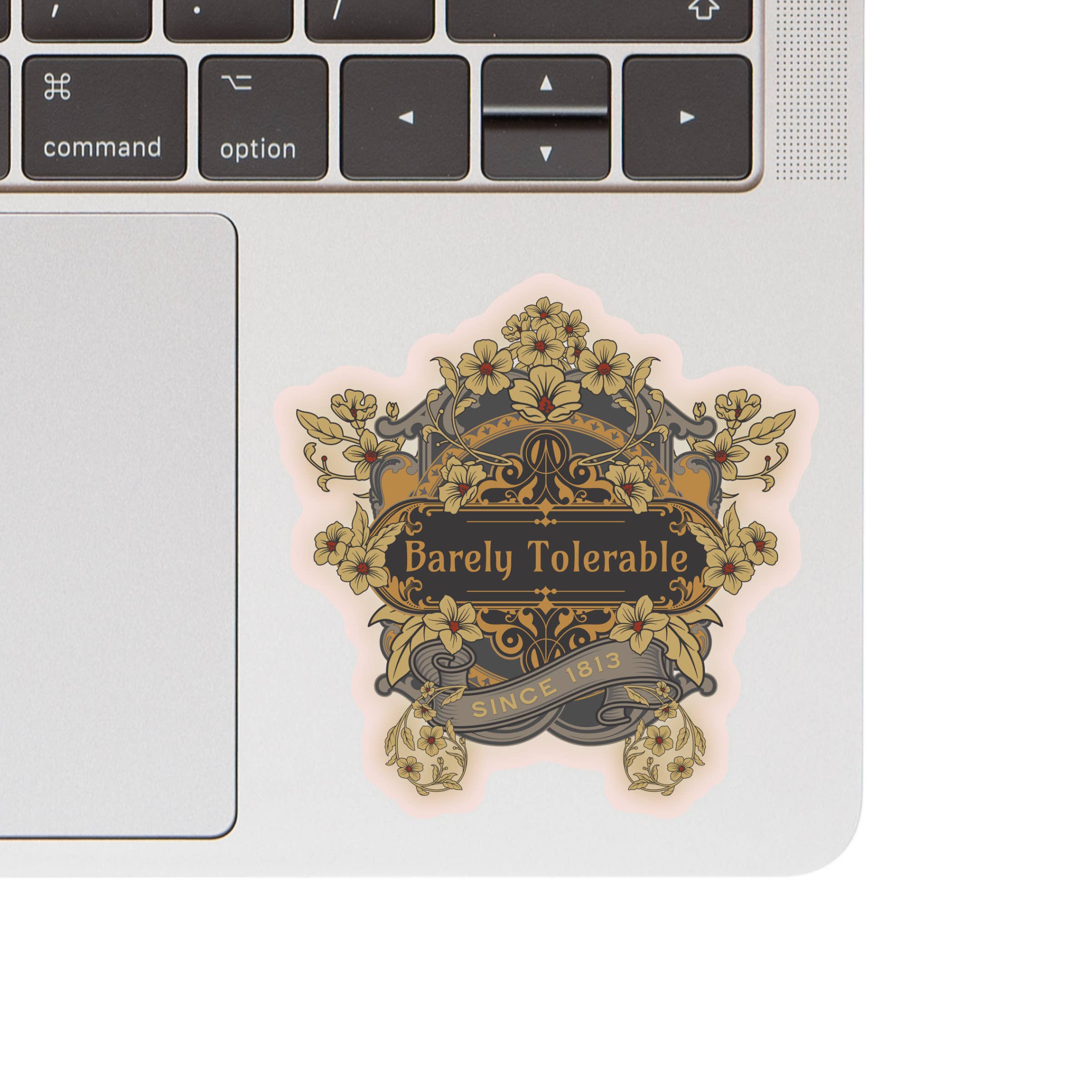Decorative sticker with &