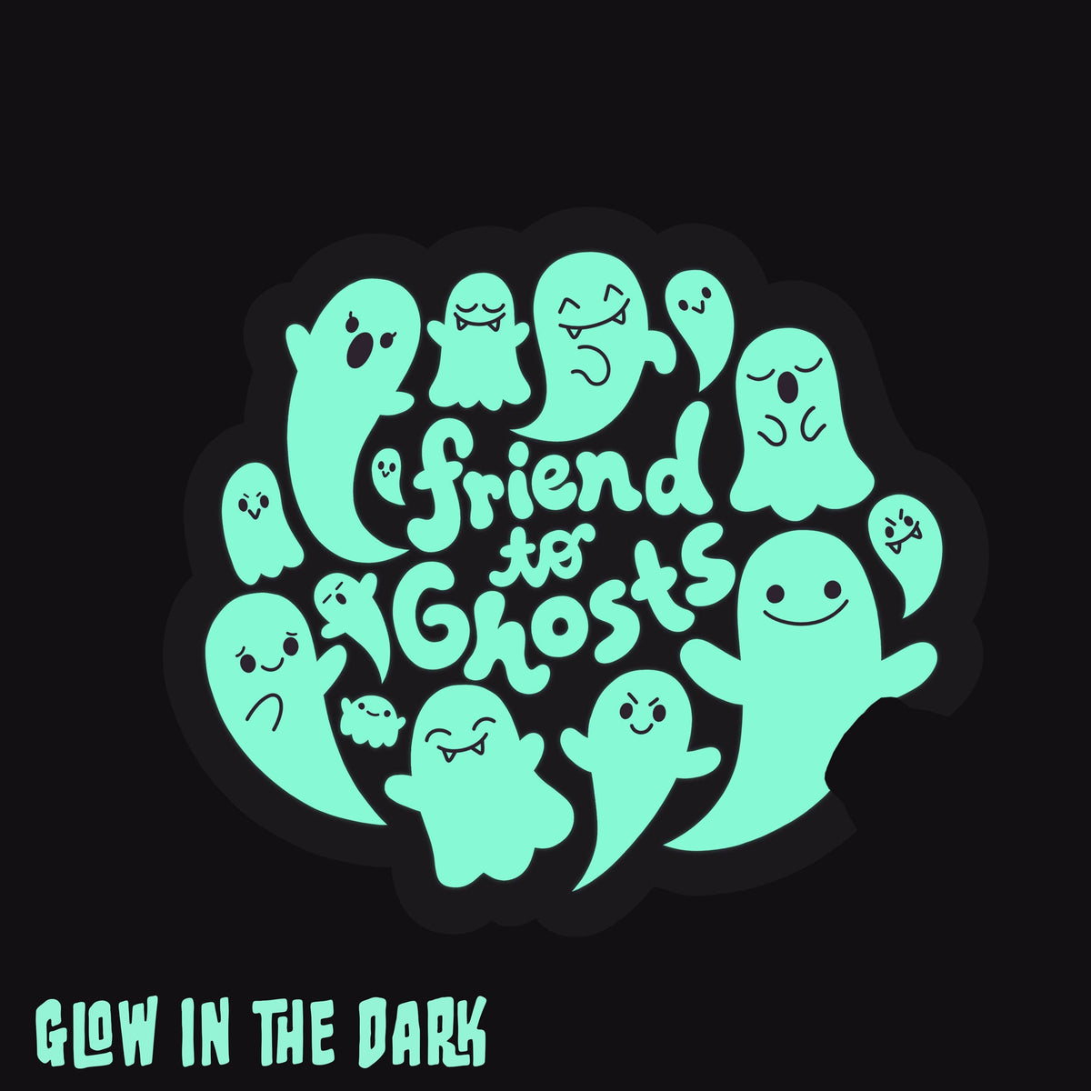 Glowing turquoise ghosts with &