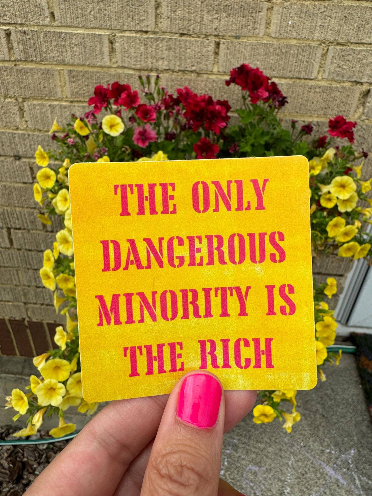 The Only Dangerous Minority Is the Rich Sticker | Anti-Capitalist Sticker