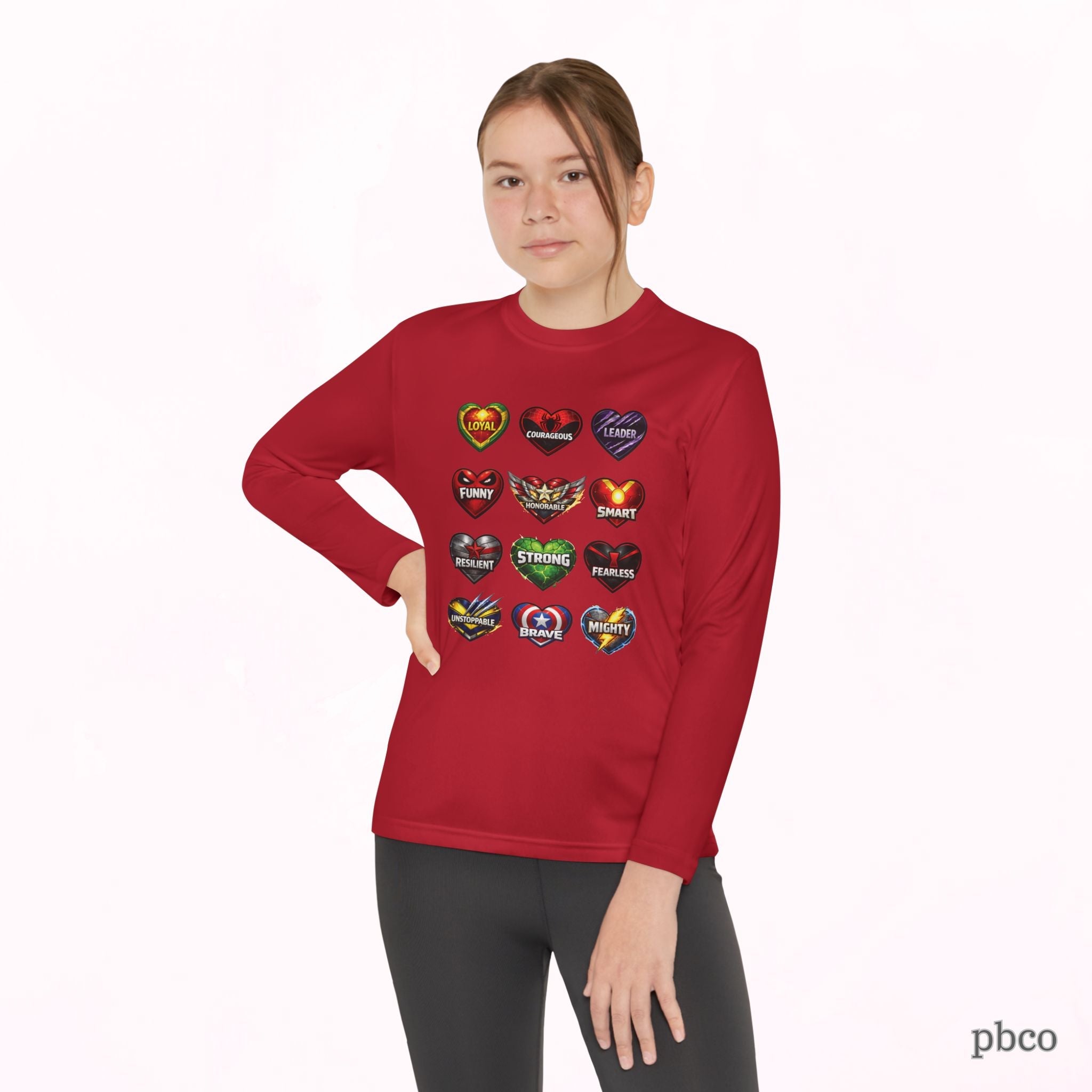 Youth Superhero Love Long Sleeve Tee Shirt
