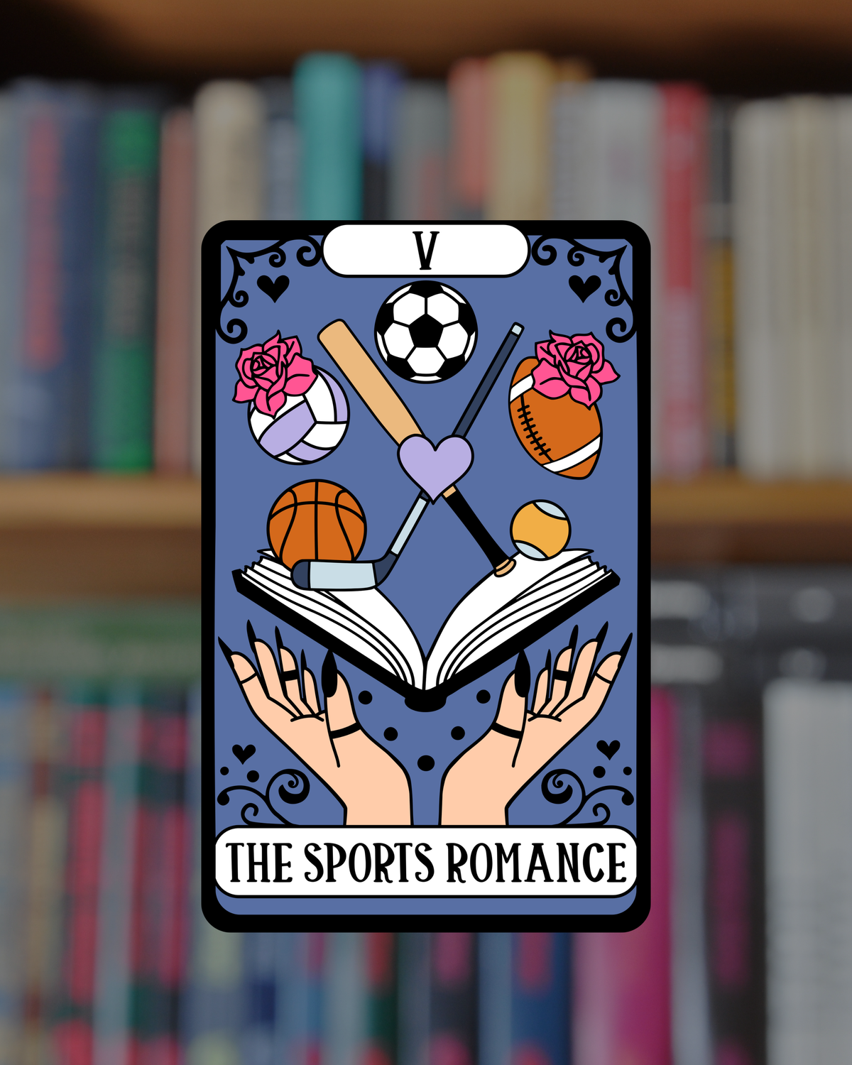 Card with sports-themed design and &