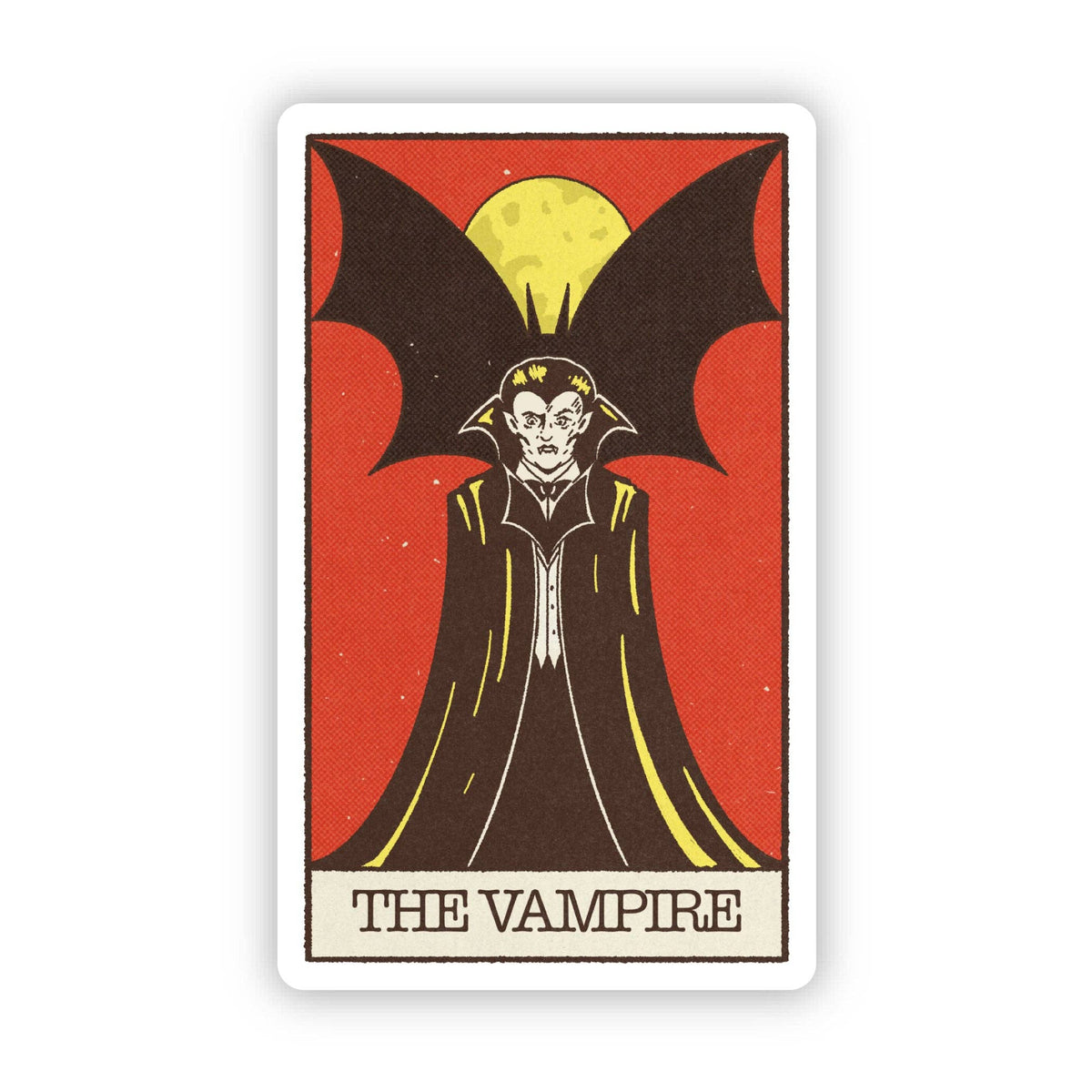 The Vampire Tarot Card Sticker | Gothic Halloween Vinyl Sticker
