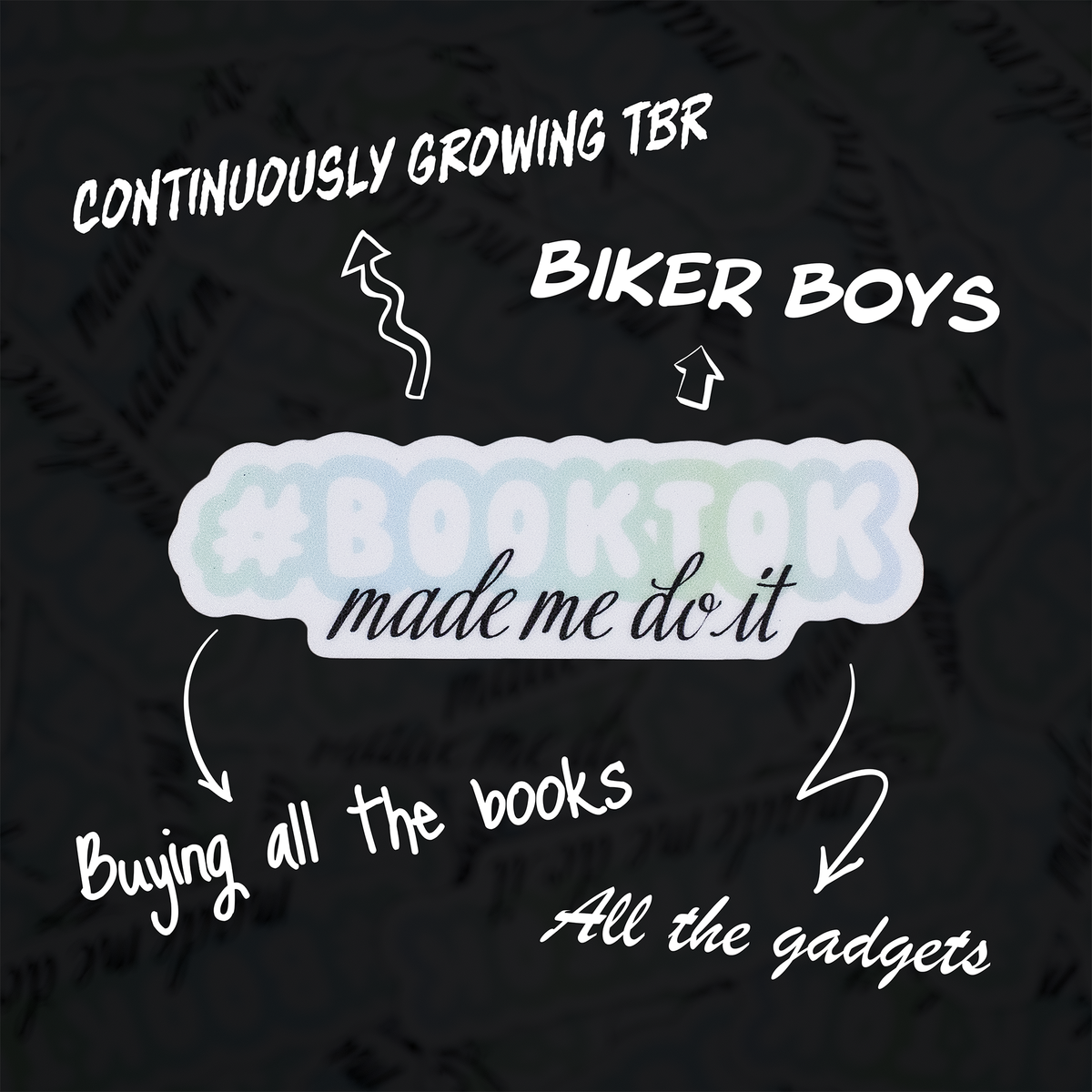 Text on a black background with white and light blue elements