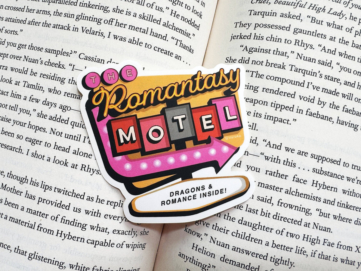 Romantasy Motel Sticker | Vintage Genre Matte Sticker