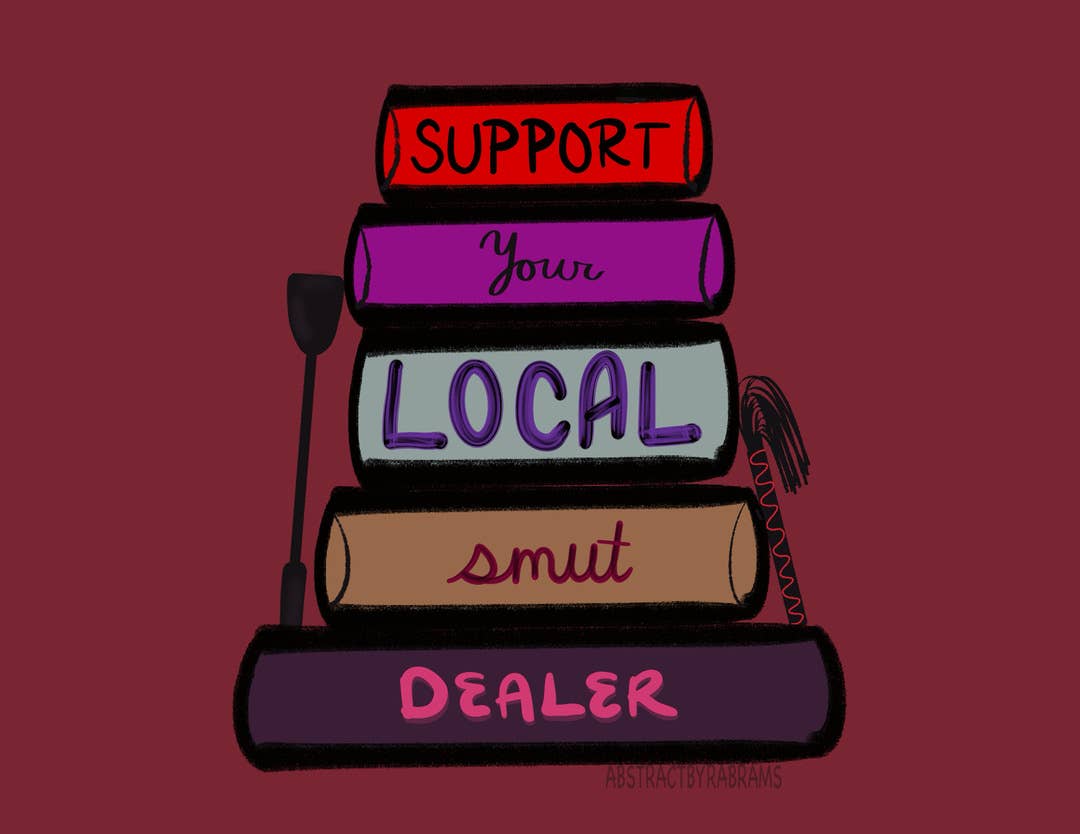 Stack of books with text &