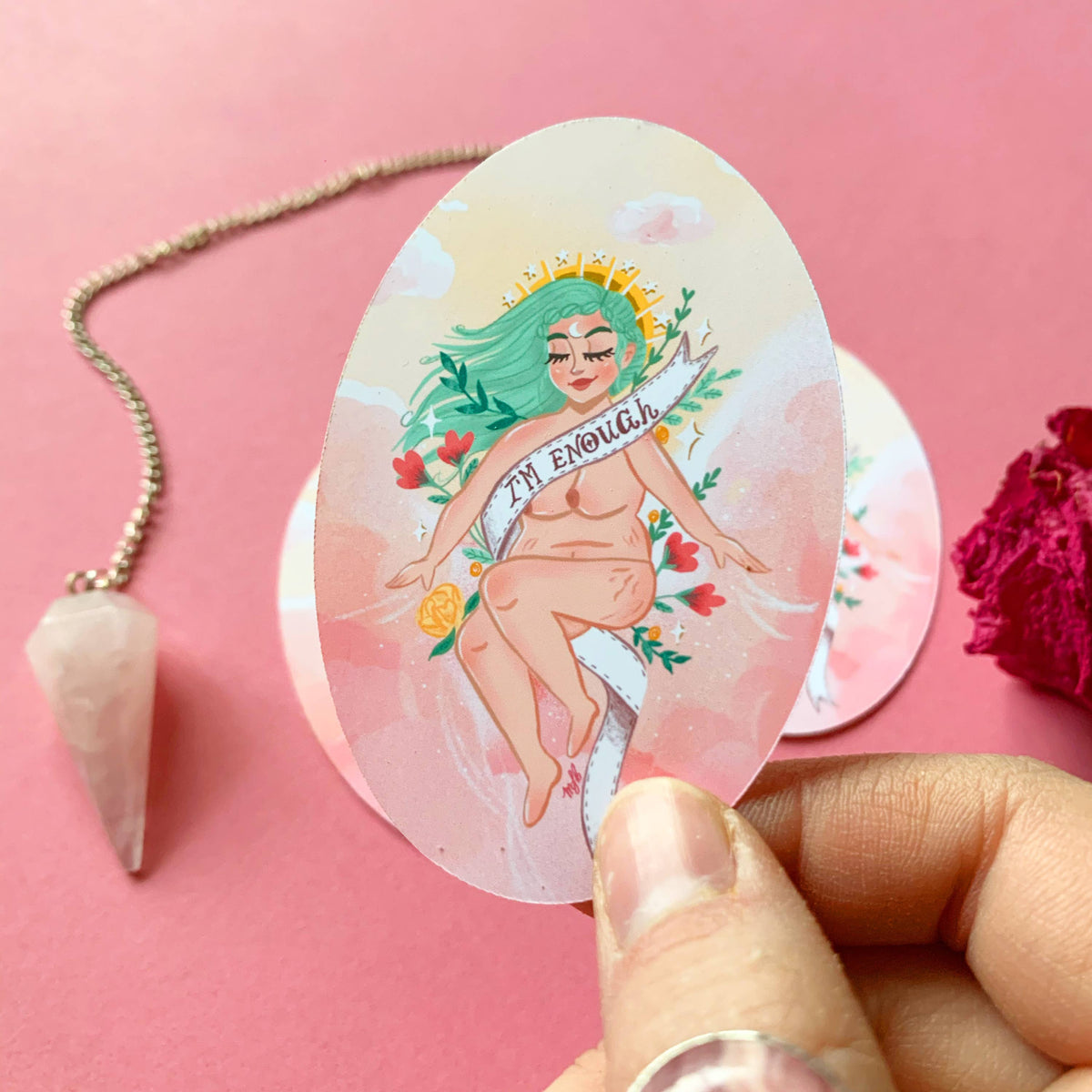 Celestial Goddess Stickers | I’m Enough Self-Love Sticker