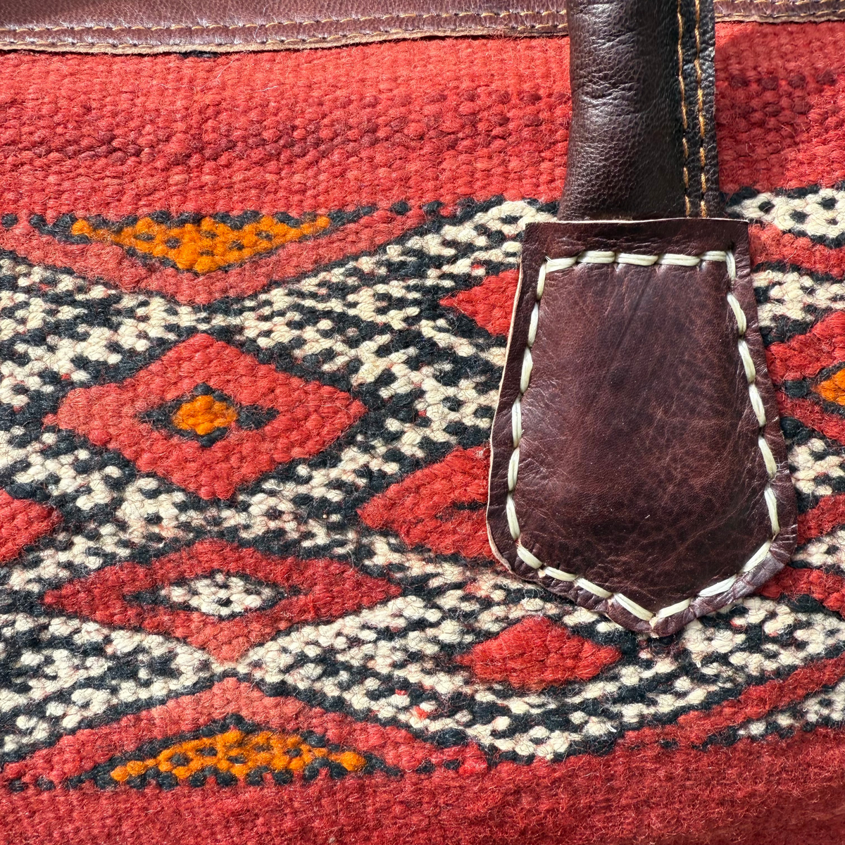 Kilim & Leather Weekender Bag
