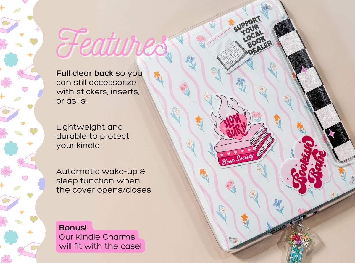 Checkered Blooms Kindle Case - FINAL SALE