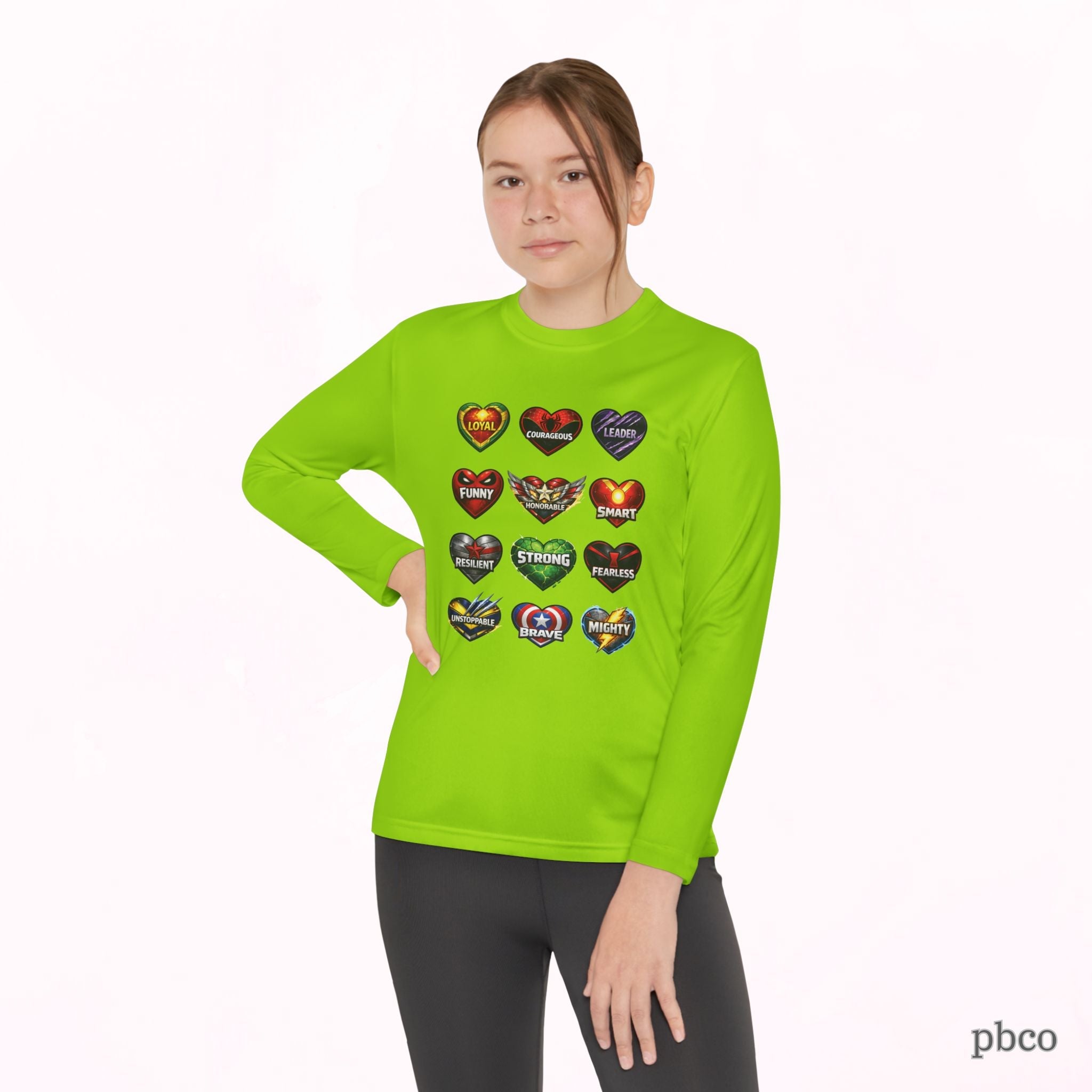 Youth Superhero Love Long Sleeve Tee Shirt