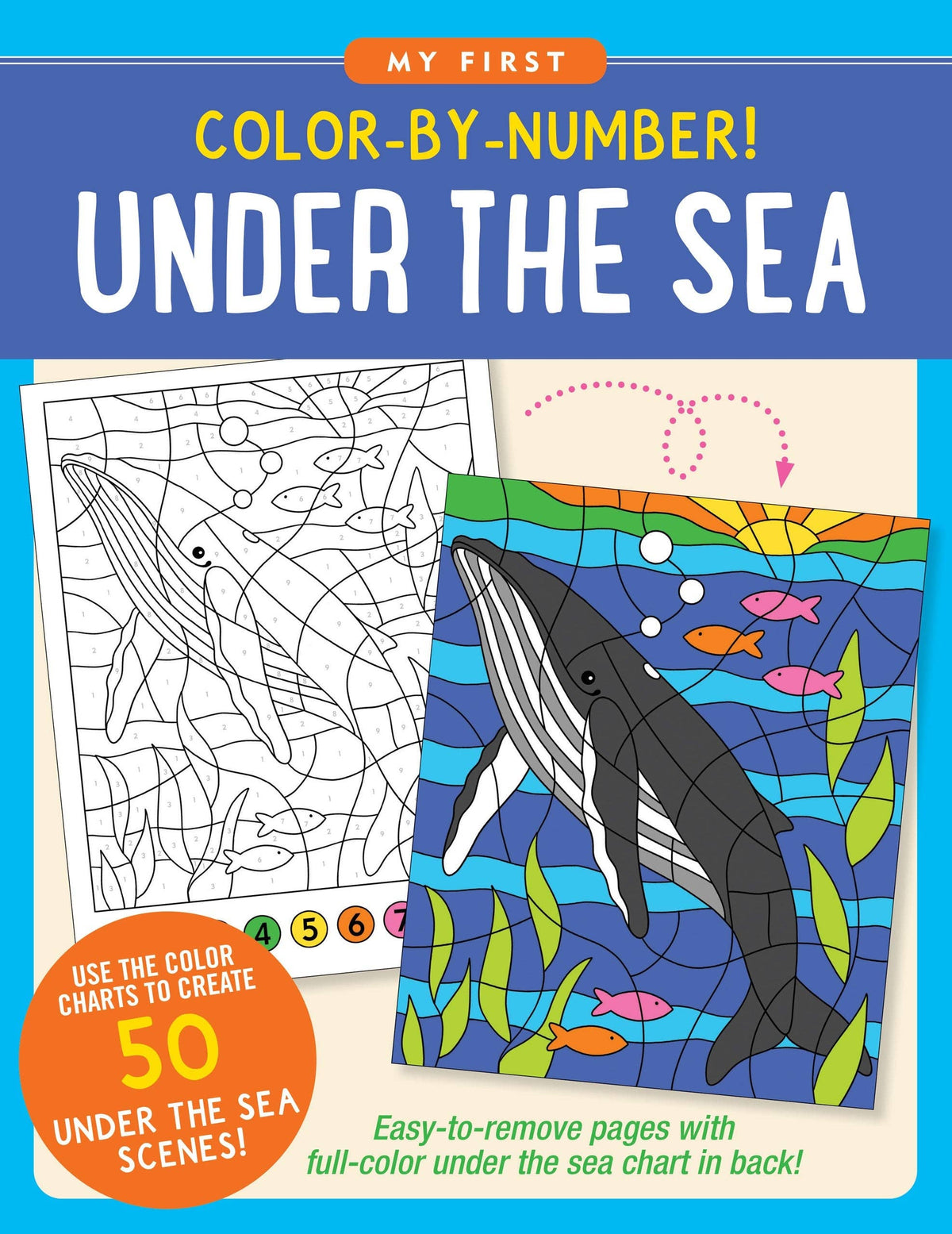 Color-By-Number Under The Sea coloring book