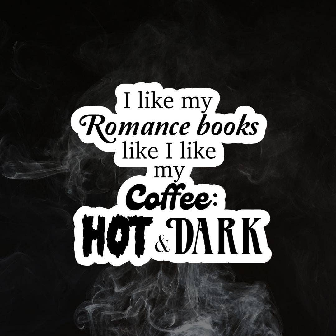 Text sticker with romantic quote on a dark background with smoke effect