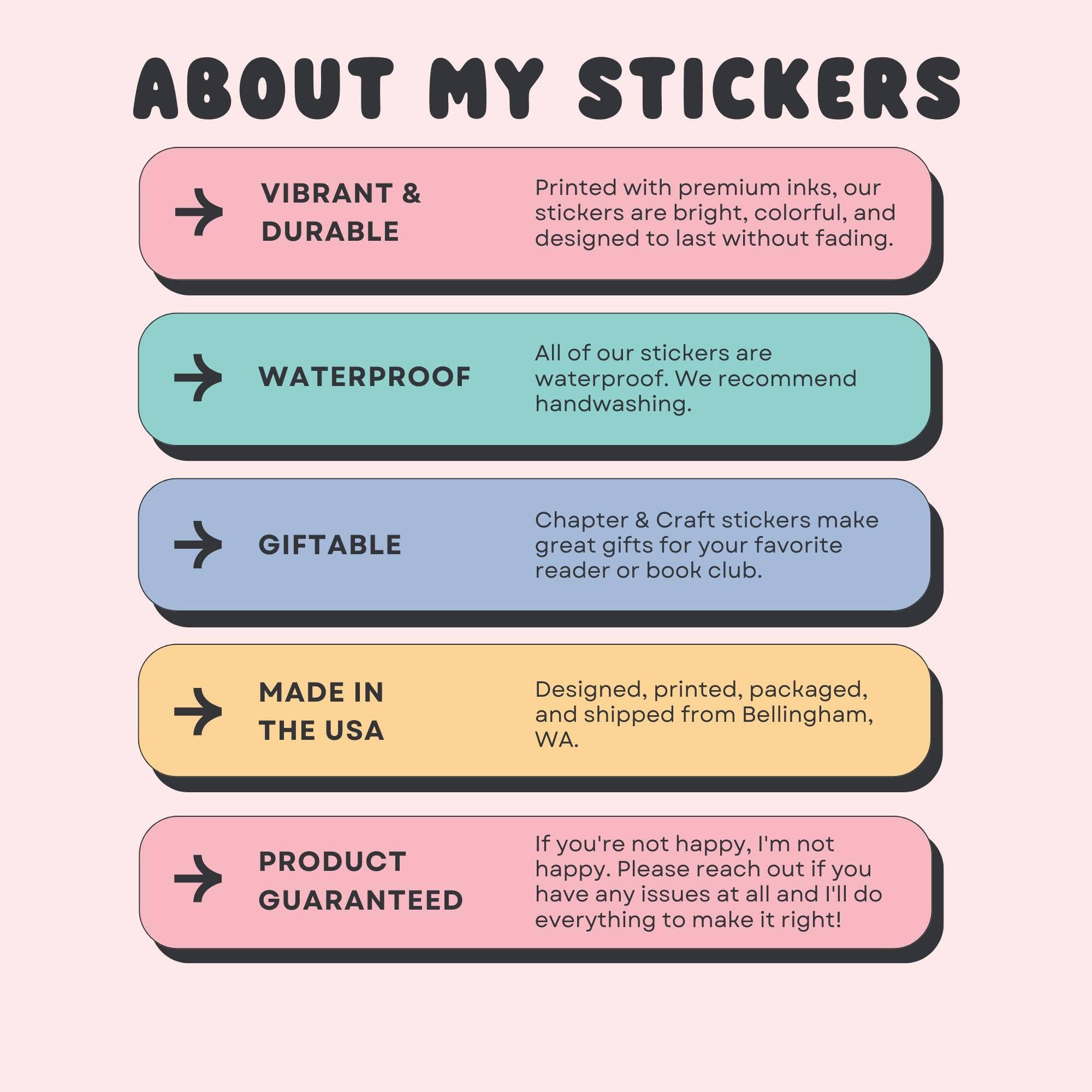 Fueled by Books & Feminine Rage Sticker | Feminist Bookish Vinyl