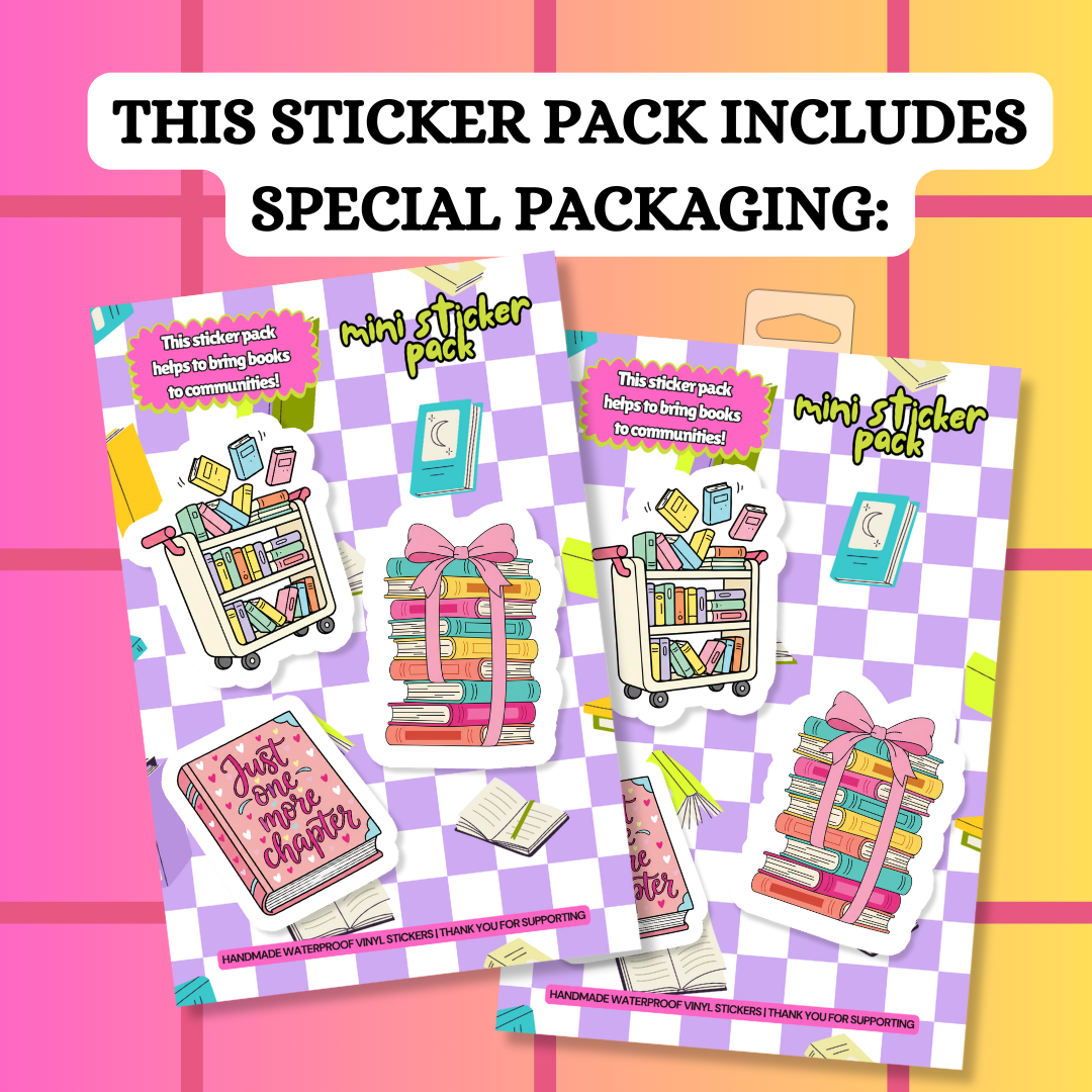 Bookish Reading Waterproof Vinyl Sticker Sheet | Charity Edition