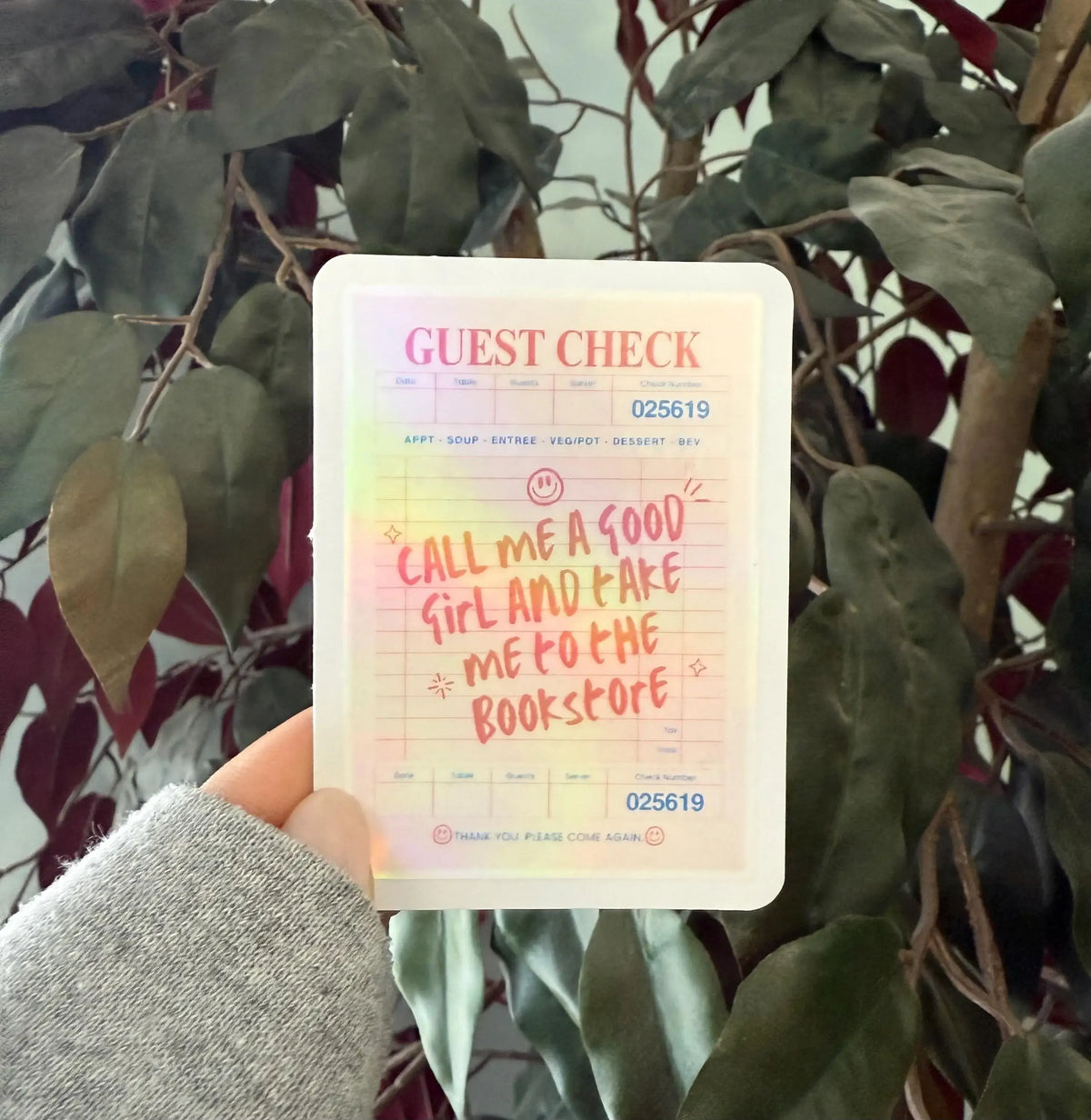 Card with text &