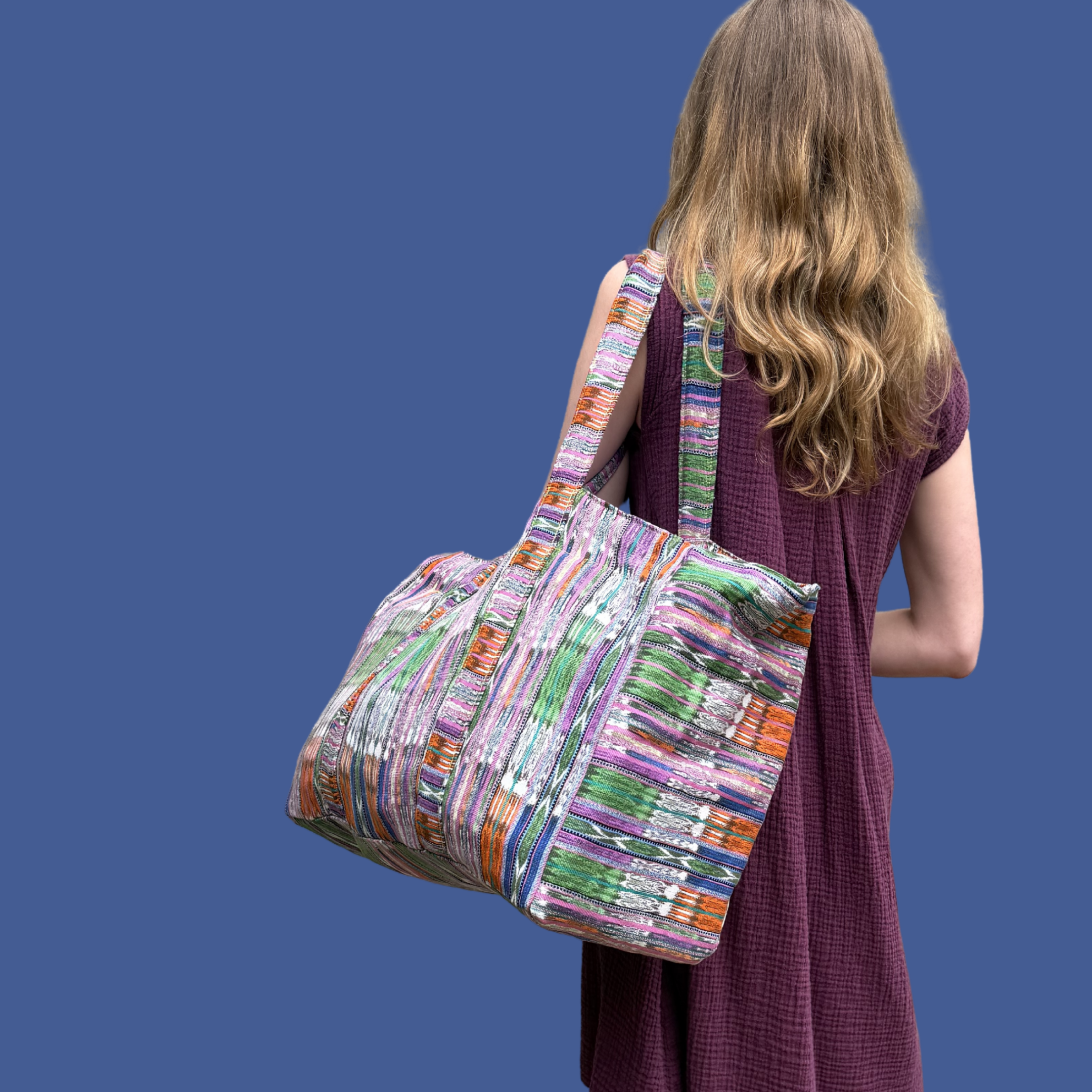 Oversized Corte Beach Tote | Handwoven Guatemalan Pool Bag
