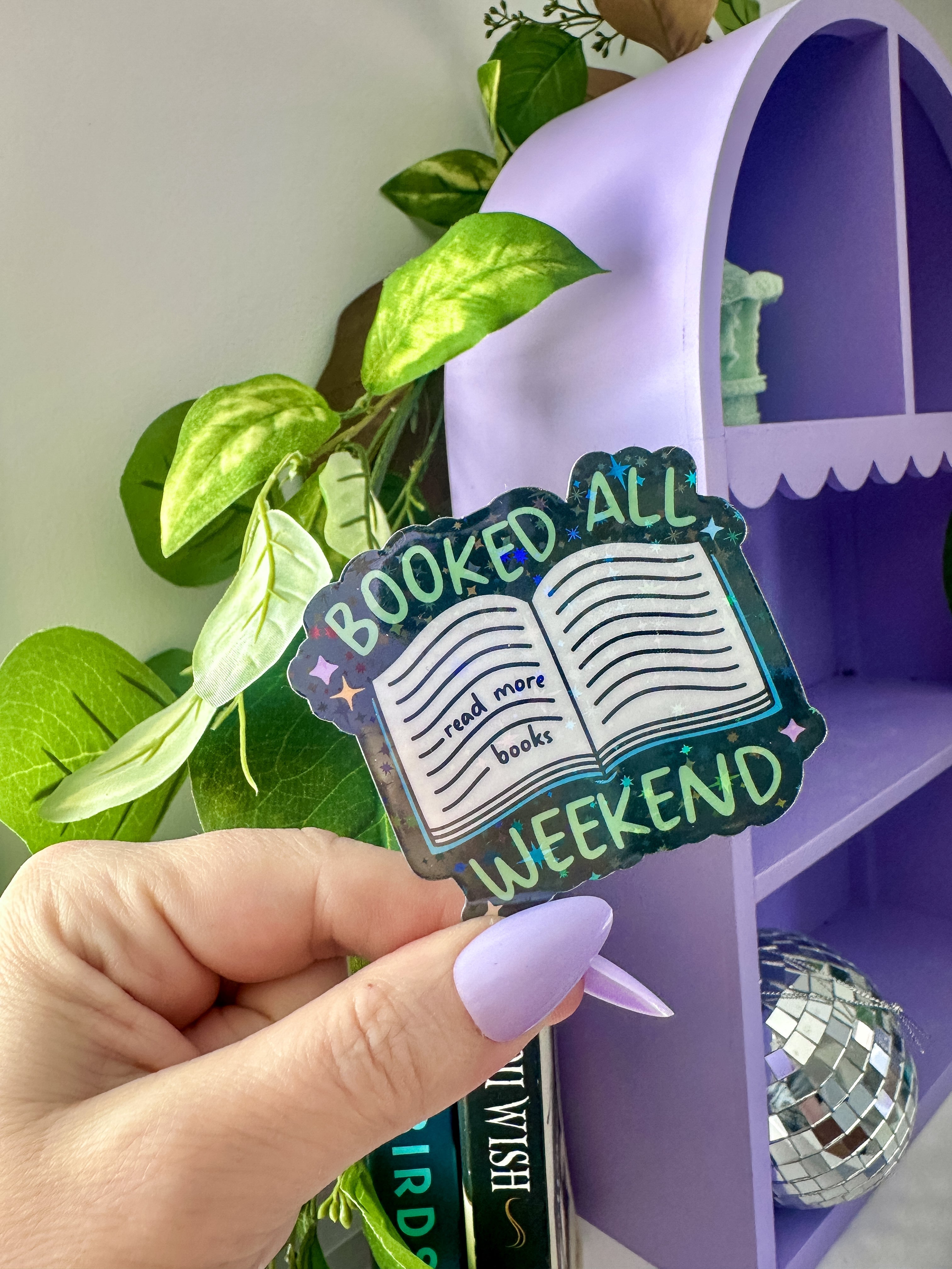 Booked All Weekend Reader Sticker