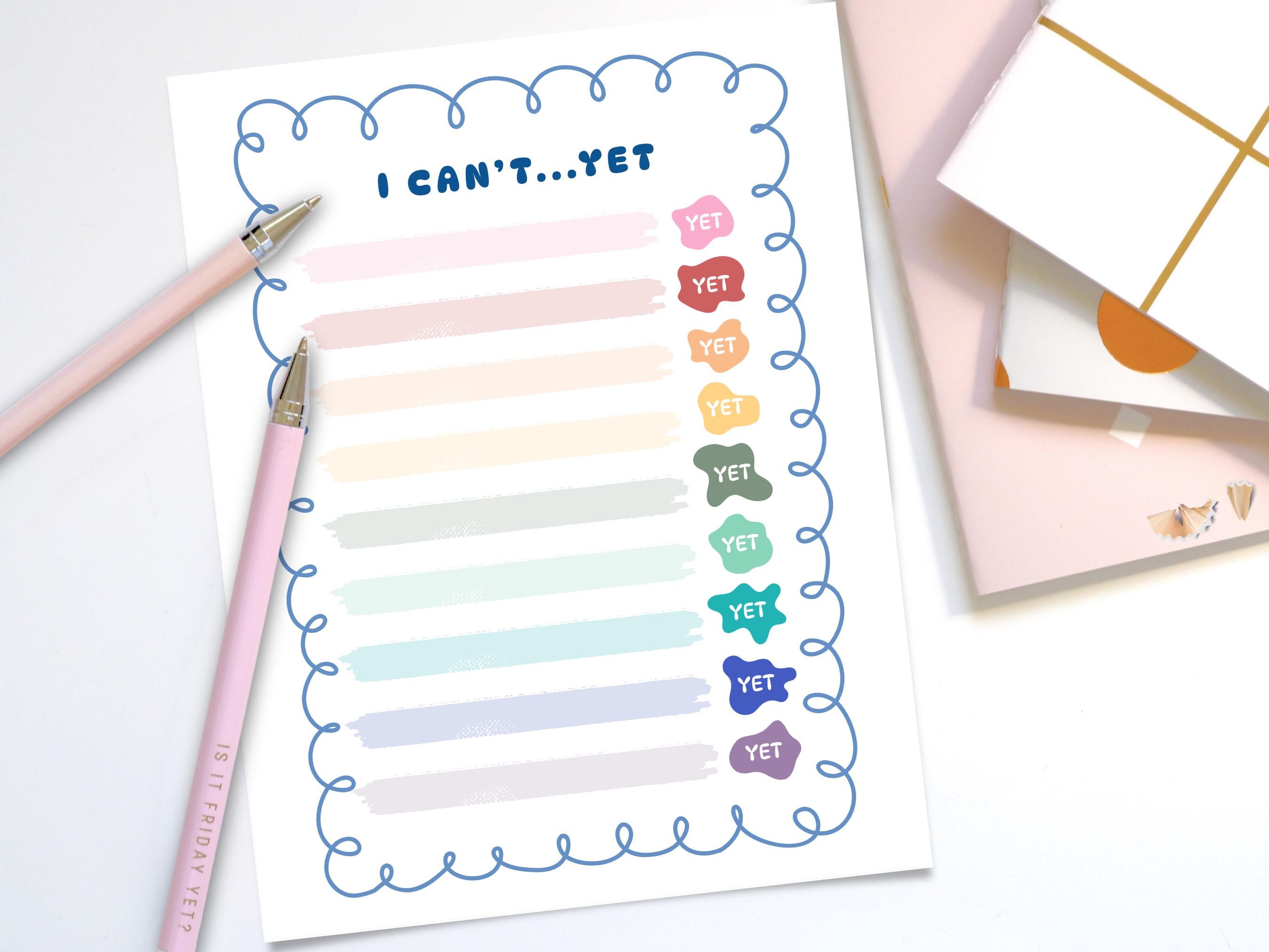 Growth Mindset Worksheet | I Can&
