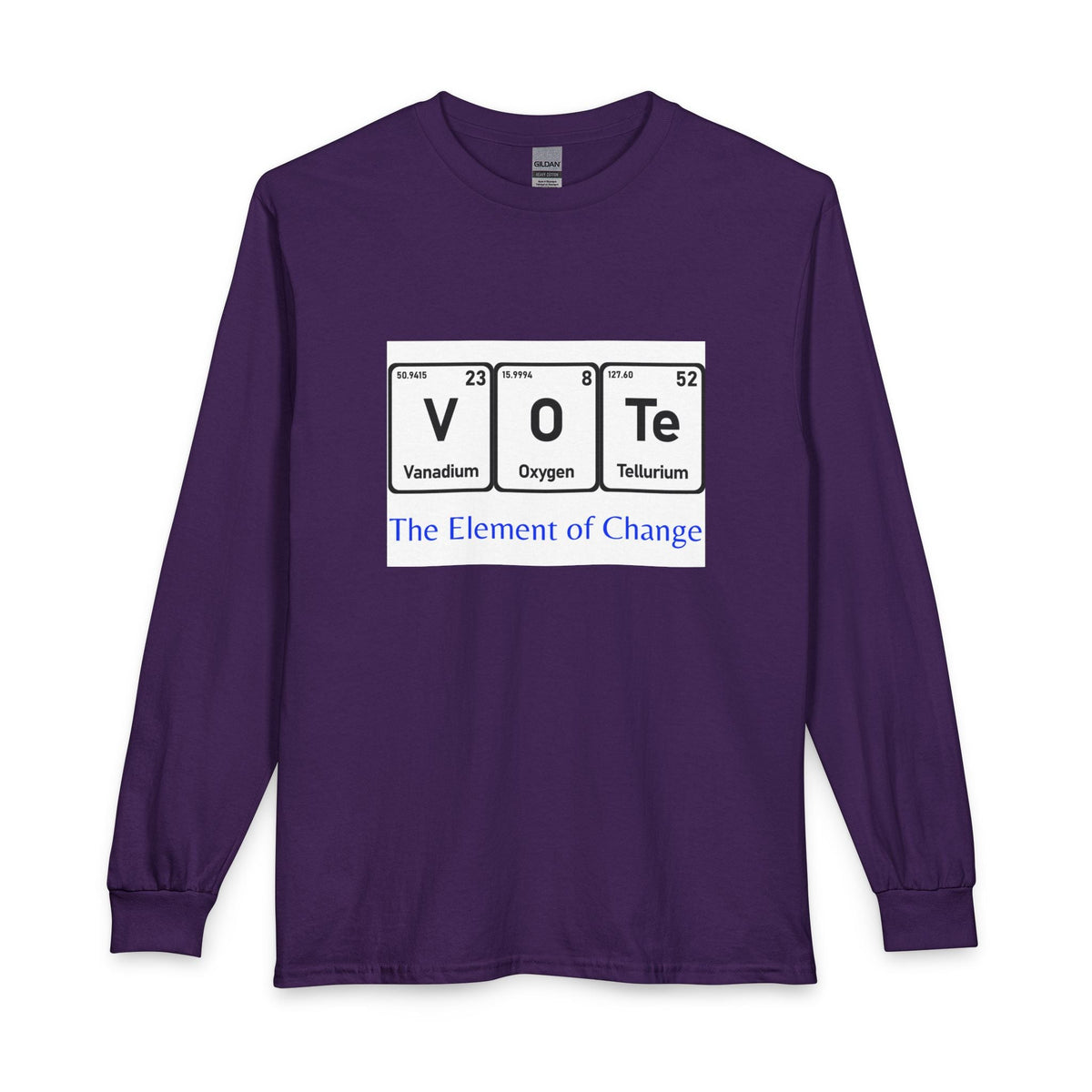 Vote Long Sleeve Tee — "The Element of Change" Political Graphic Shirt