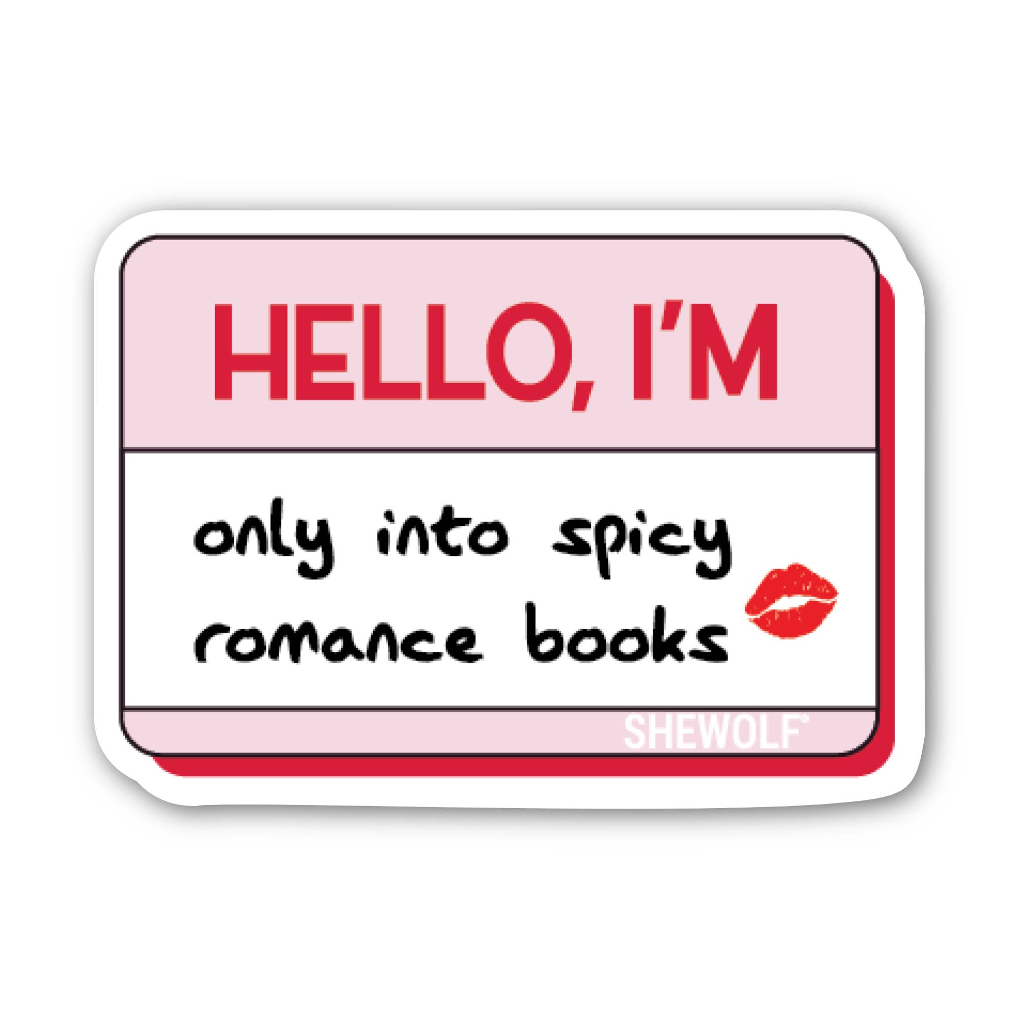 Sticker with text &