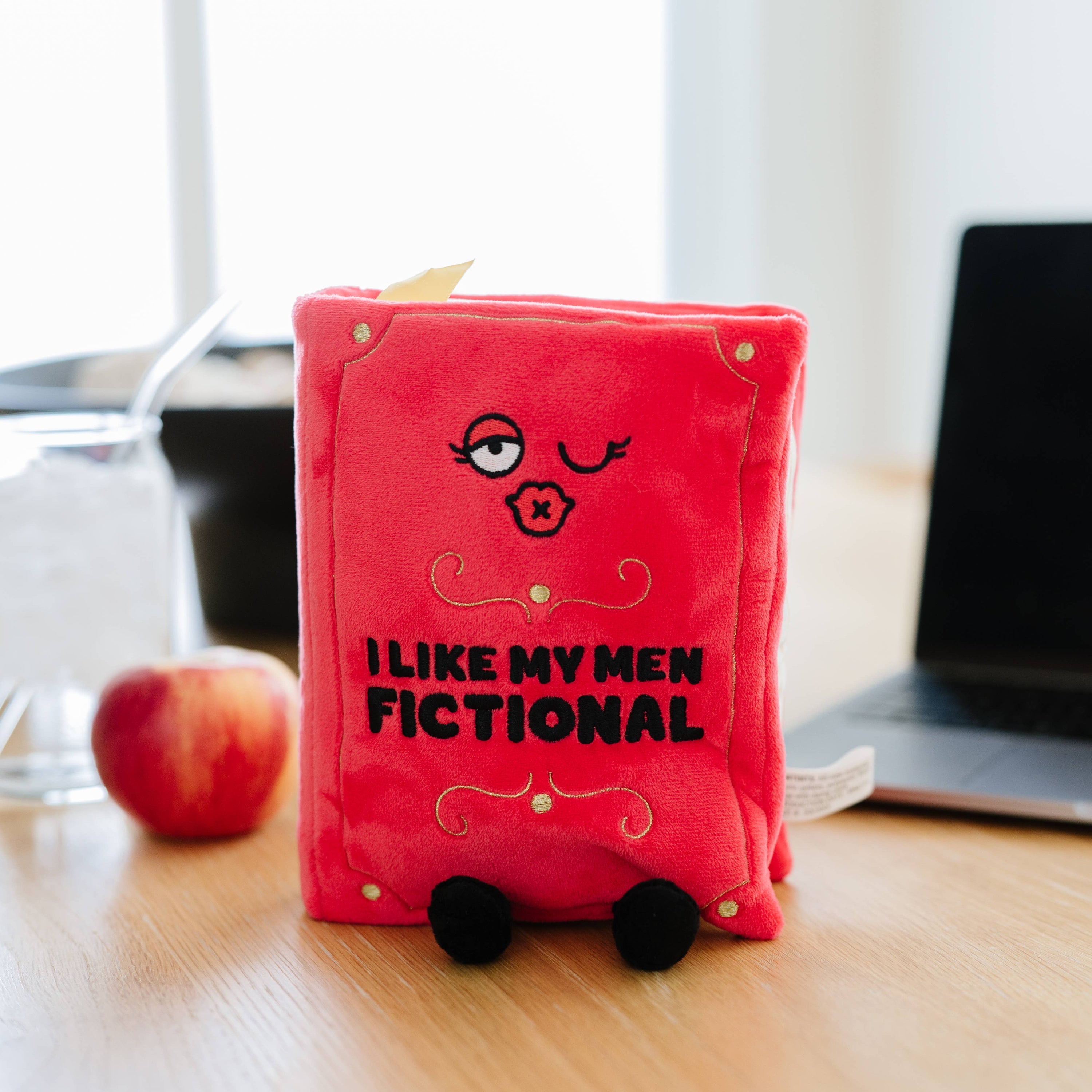 I Like My Men Fictional Book Plush | Funny Book Boyfriend Reader Gift
