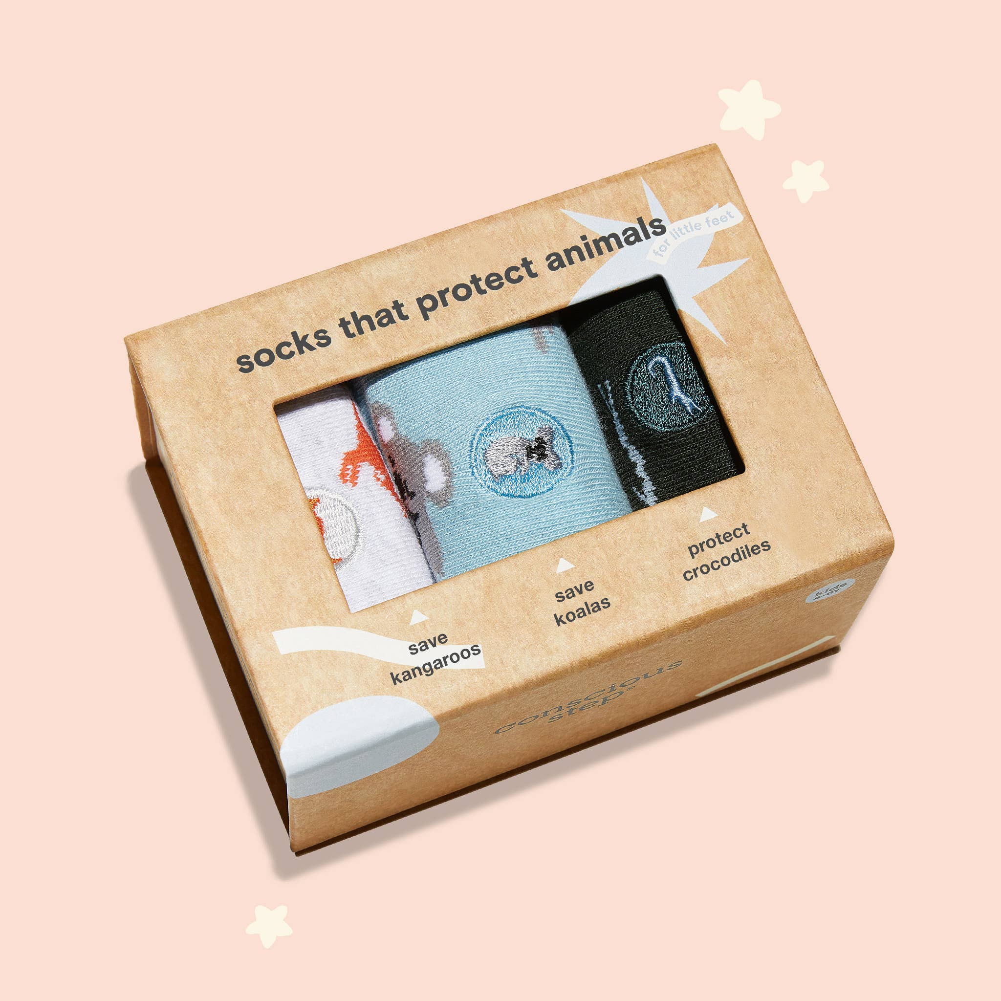 Conscious Step - Boxed Set Kids Socks that Protect Animals