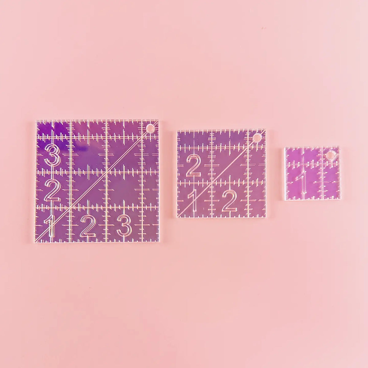 Mini Squares Set - Iridescent Quilting Rulers