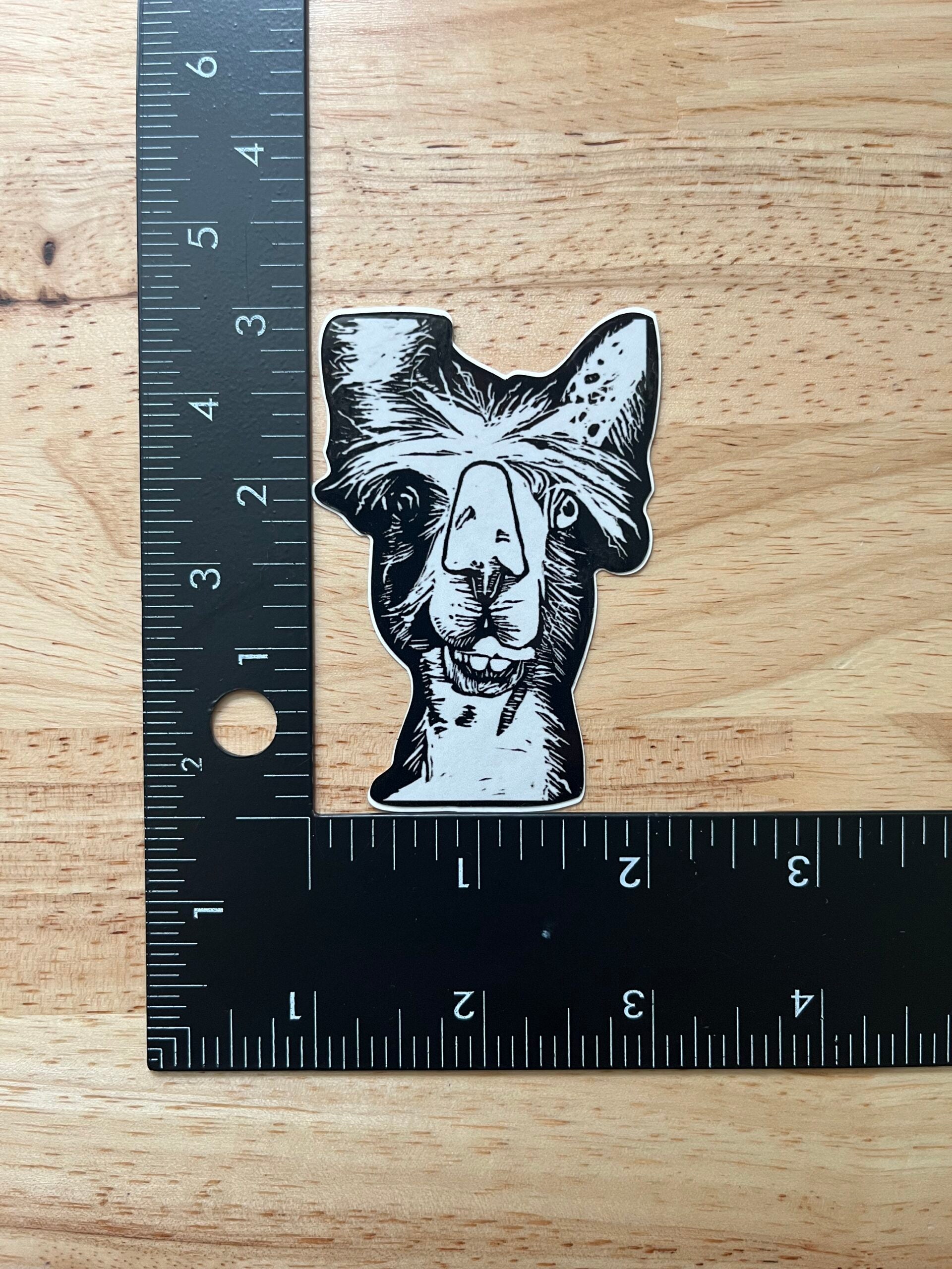 Llama Sticker - weatherproof adhesive, UV protective laminate