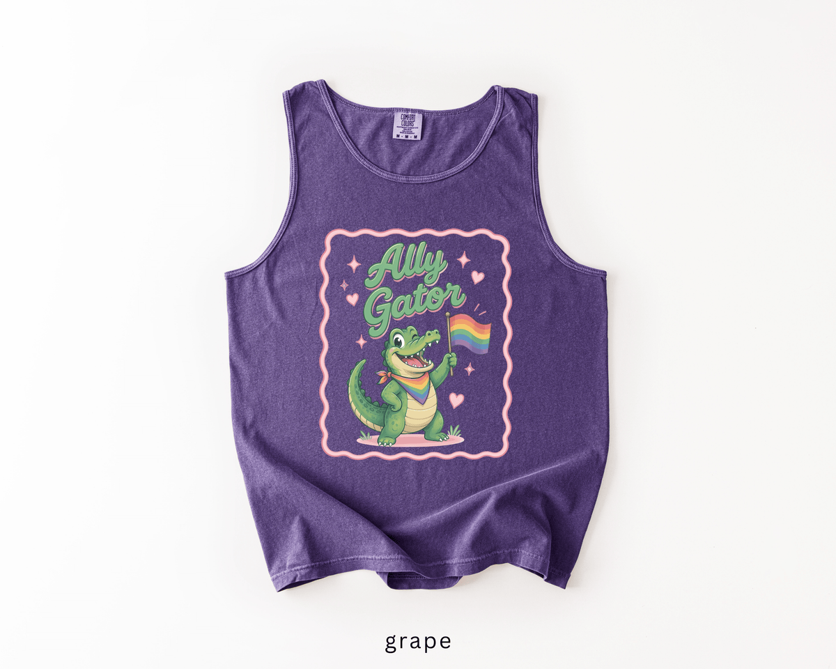 Ally Gator LGBTQ Tank Top | Pride Ally Graphic Tank