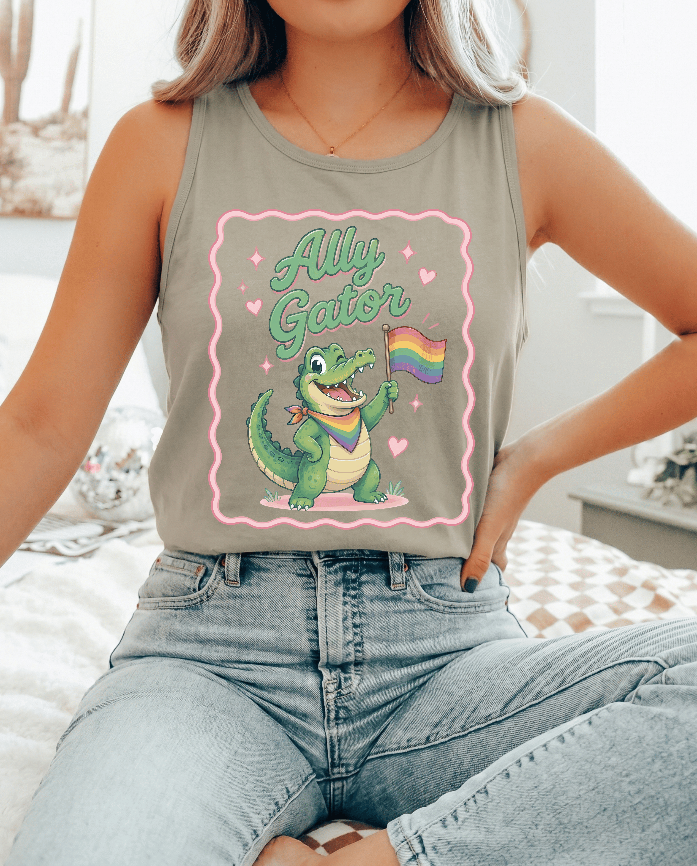 Ally Gator LGBTQ Tank Top | Pride Ally Graphic Tank
