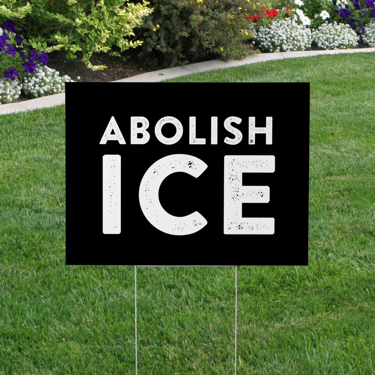 Garden sign with &