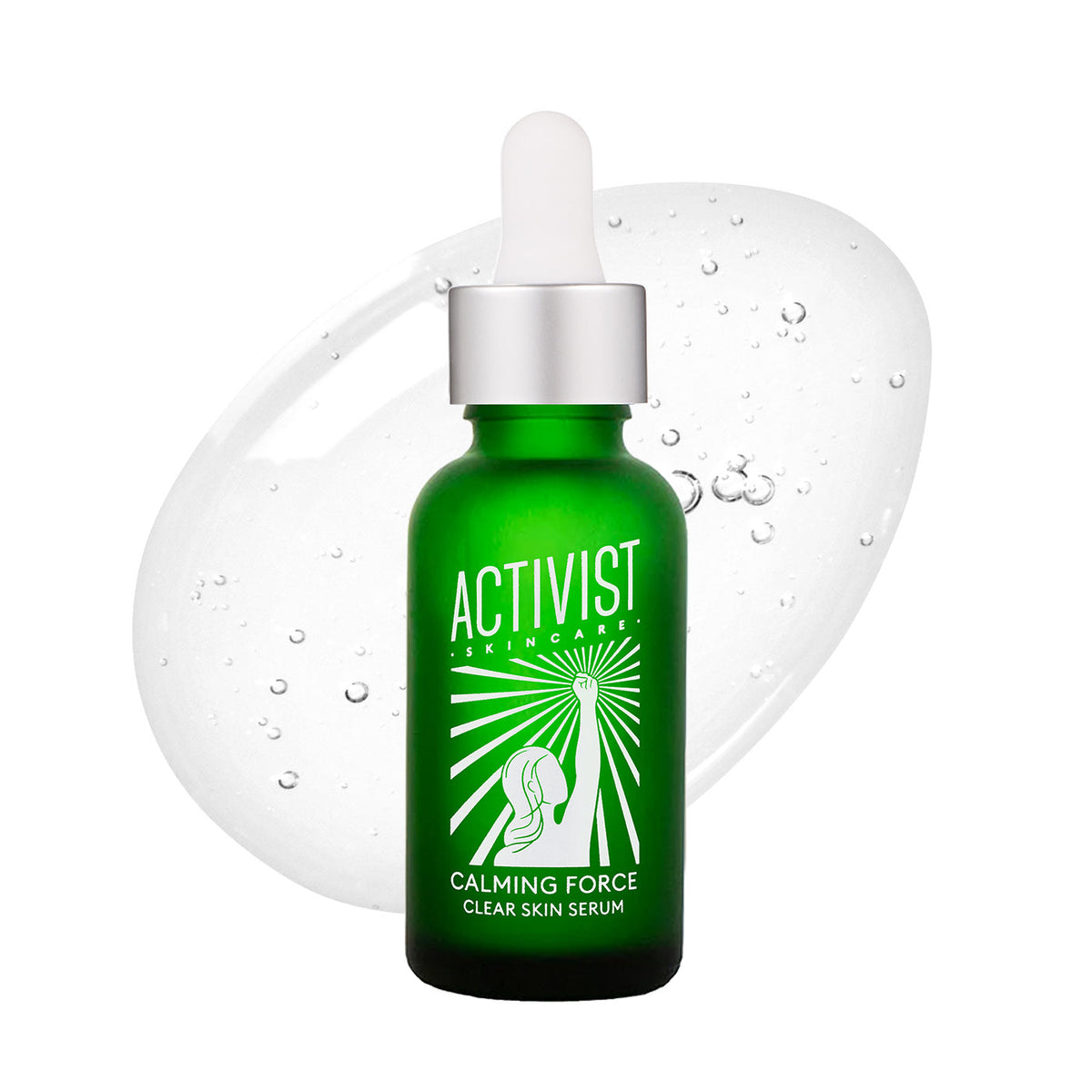 Anti-acne serum for blemish prone skin, pimples, clogged pores, redness and inflammation in low waste / zero waste refillable bottles from Activist Skincare