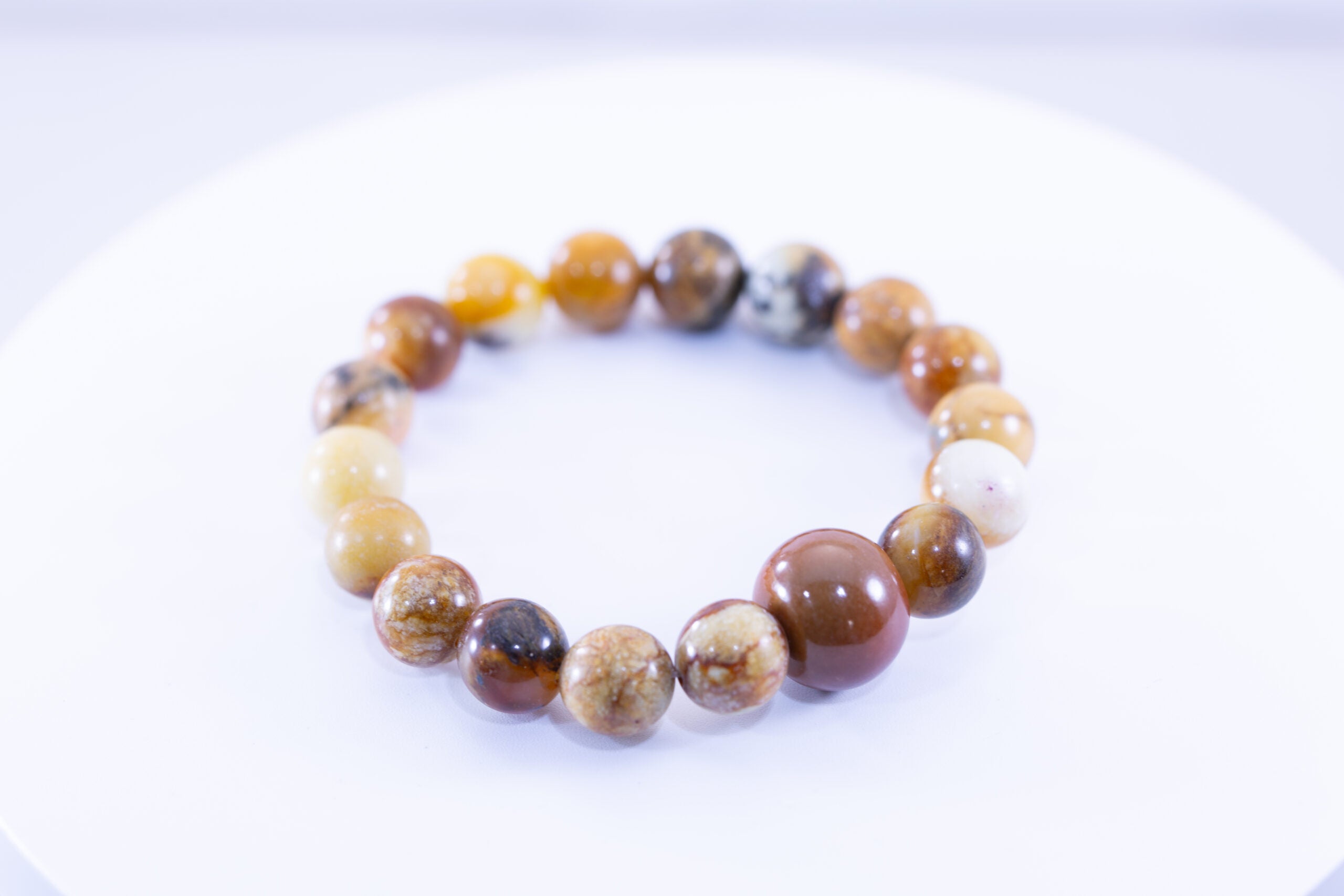 Rare Guatemalan Red Jadeite Rondelle Bead Bracelet