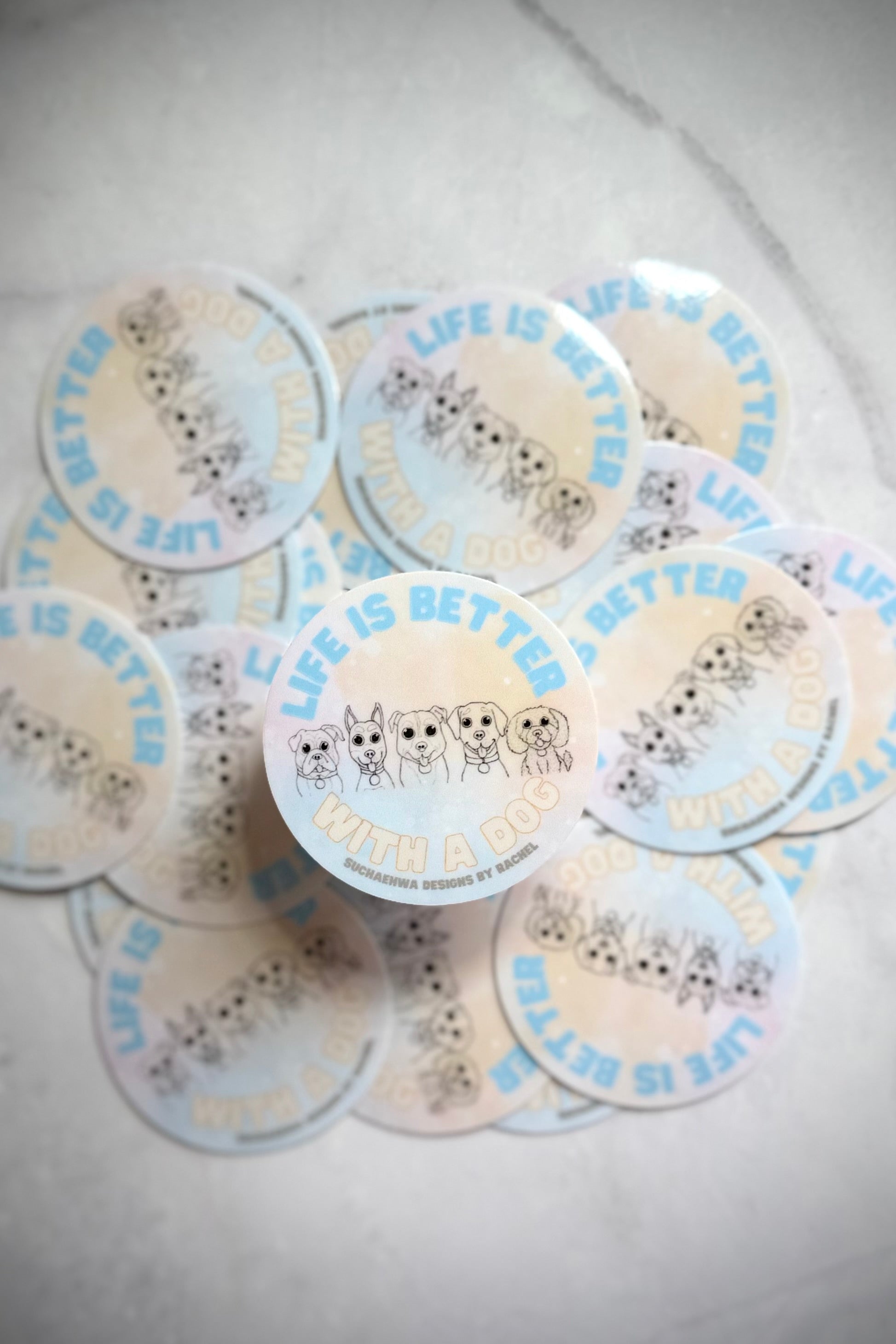 Life with Dogs Sticker