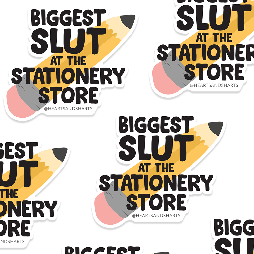 STATIONERY SL T 3X3 ILLUSTRATED VINYL STICKER