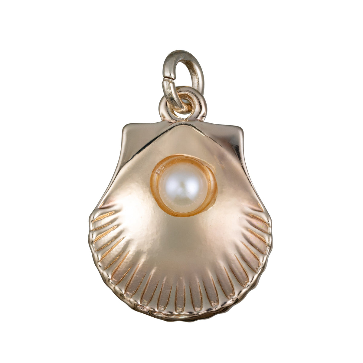 charleston shell and pearl gold charm