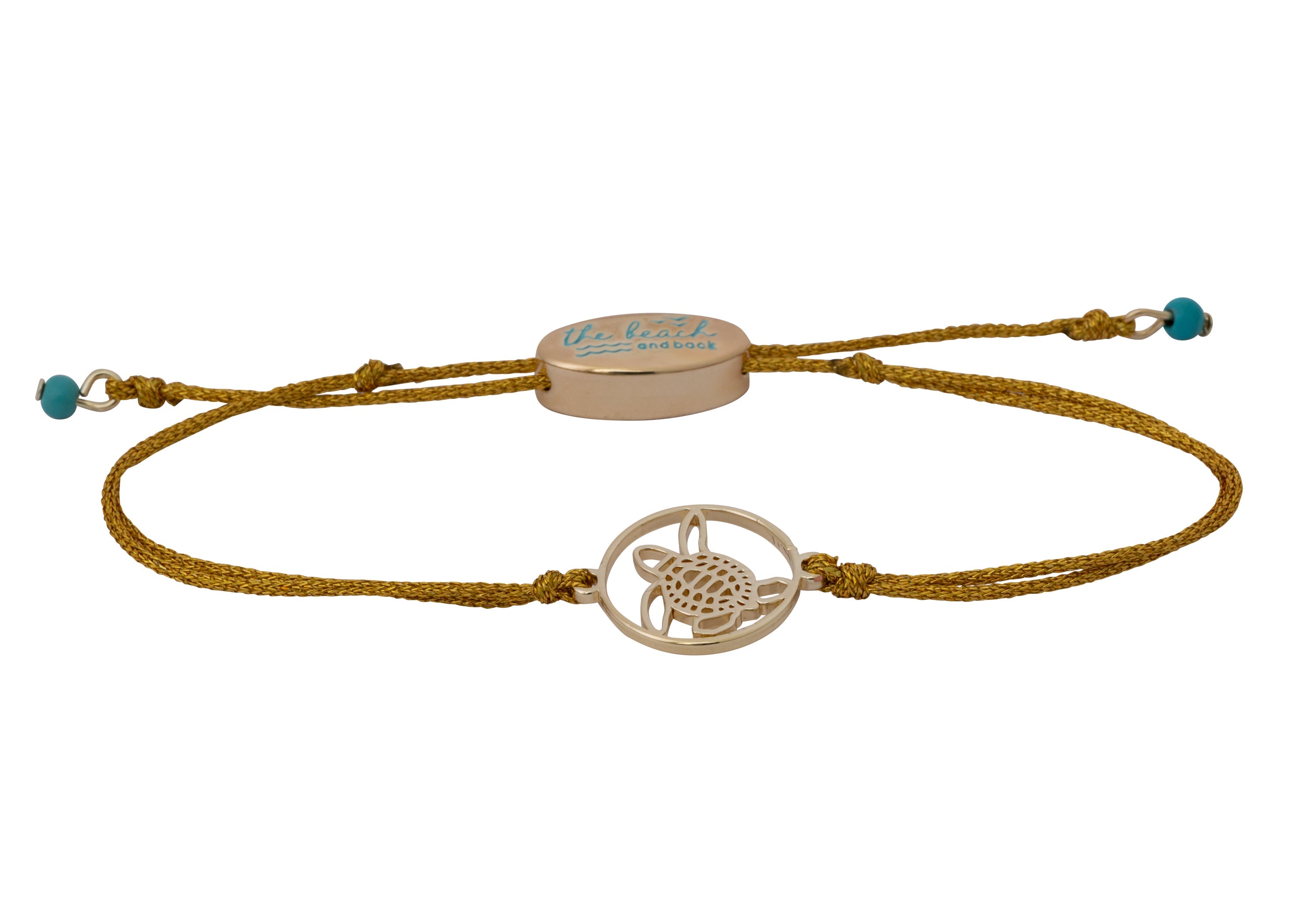 bald head island sea turtle slider bracelet gold