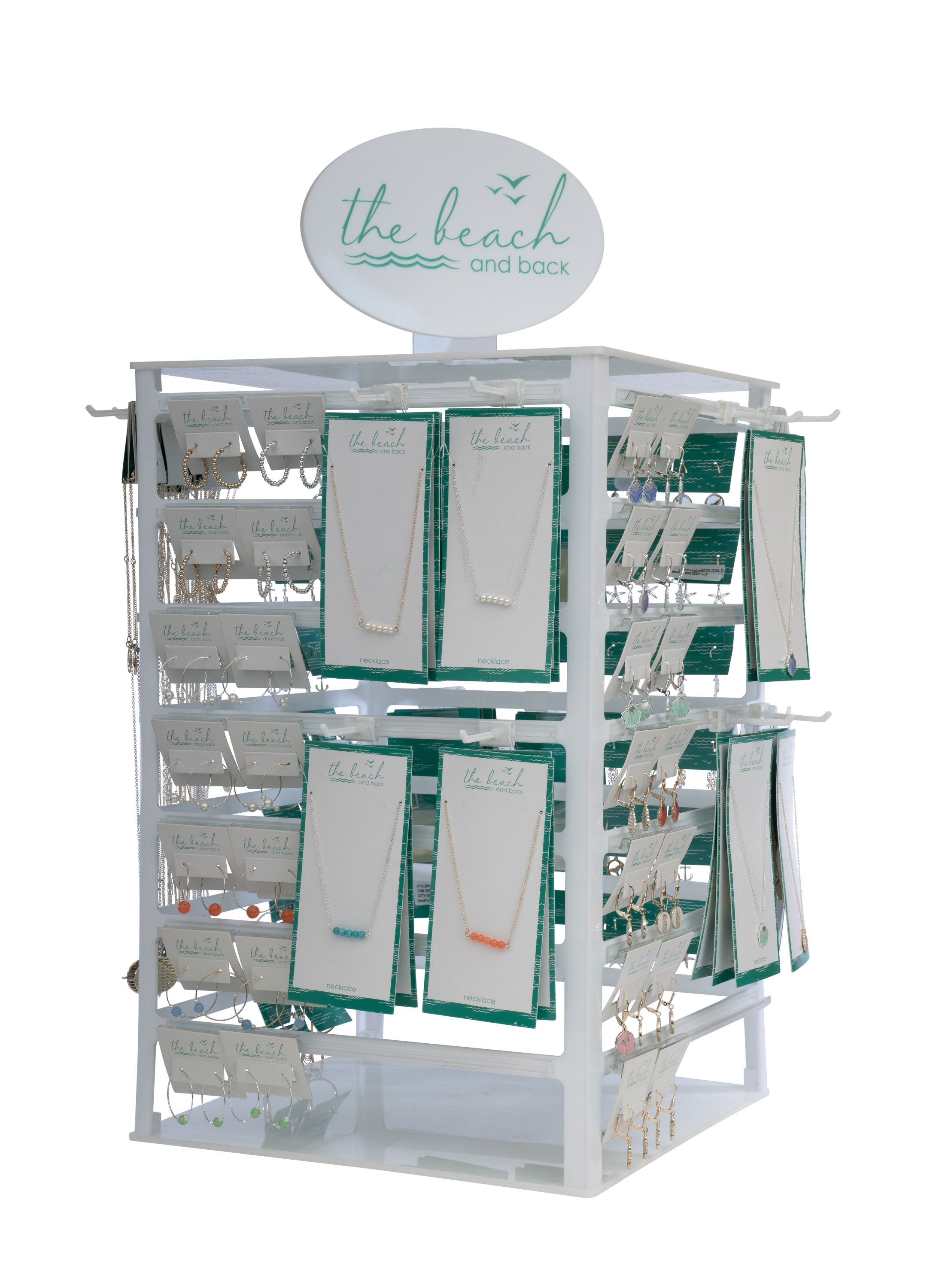 4 sided neck and earring display