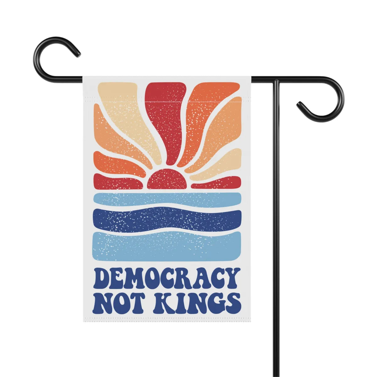 Democracy Not Kings Garden Flag - Resistance Nation