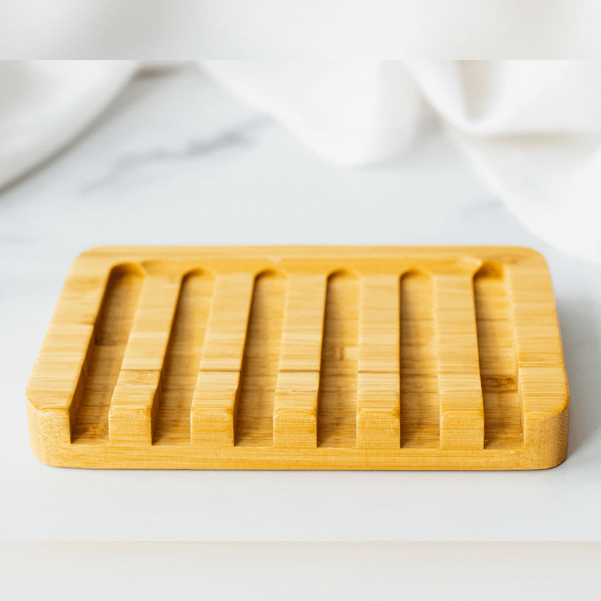 Bamboo Self-Draining Soap Dish