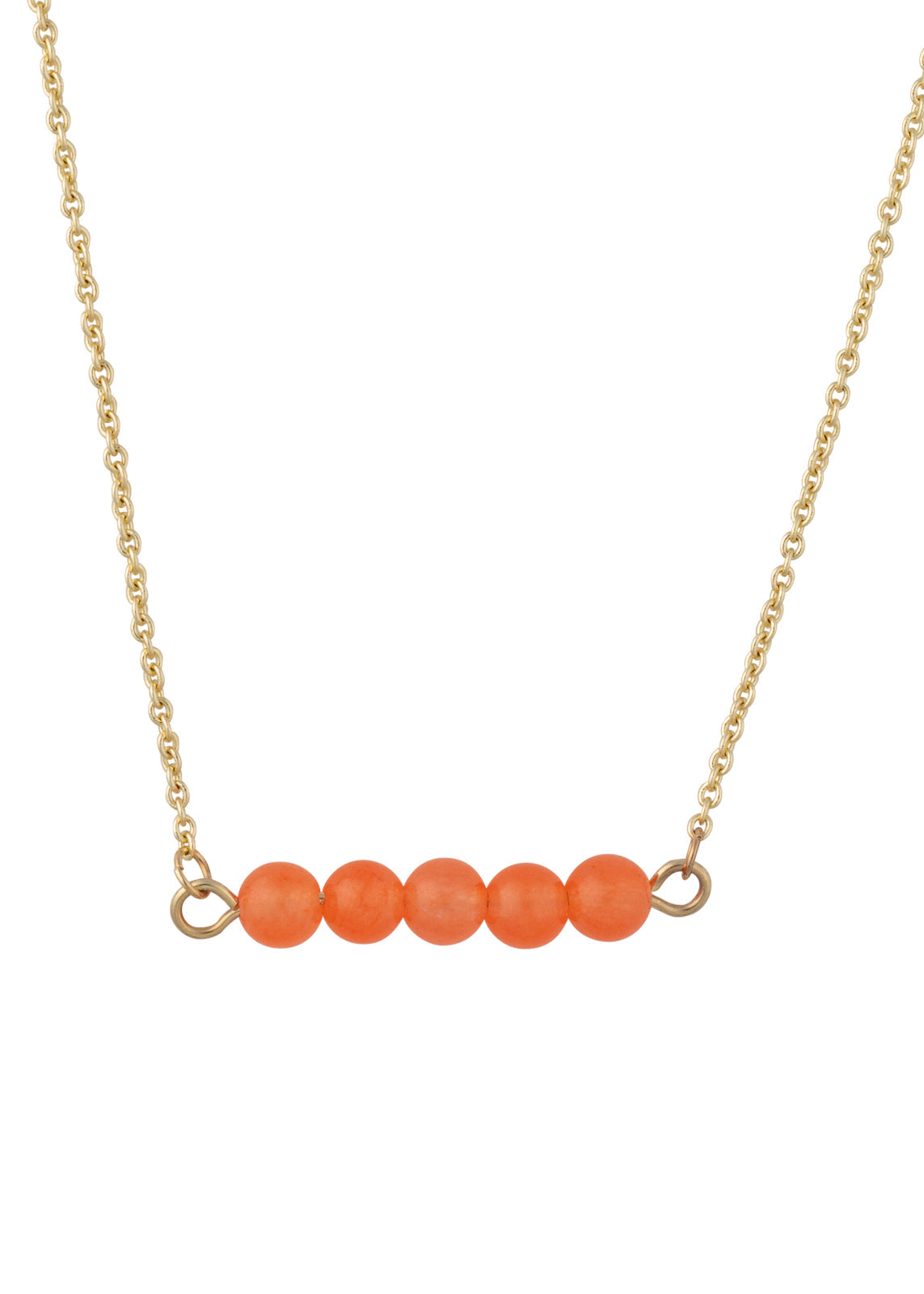 seaside coral mini bar necklace