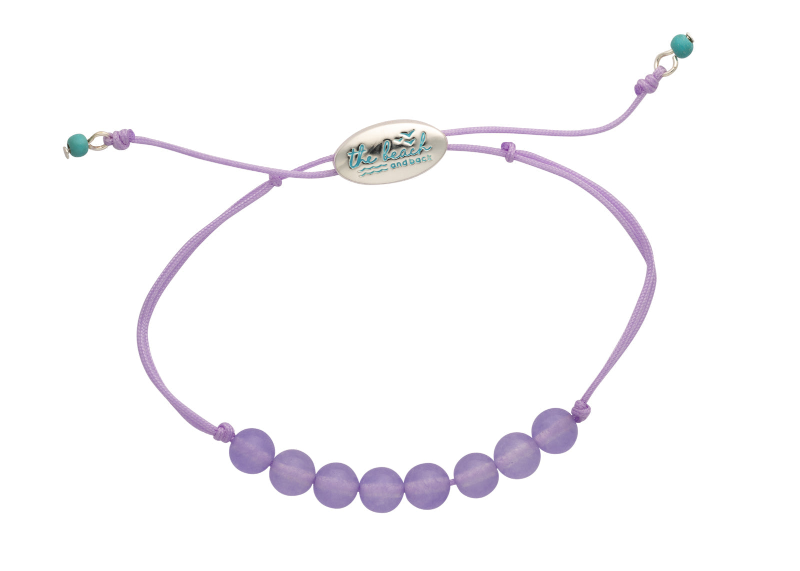 seaside lavendar beaded slider bracelet